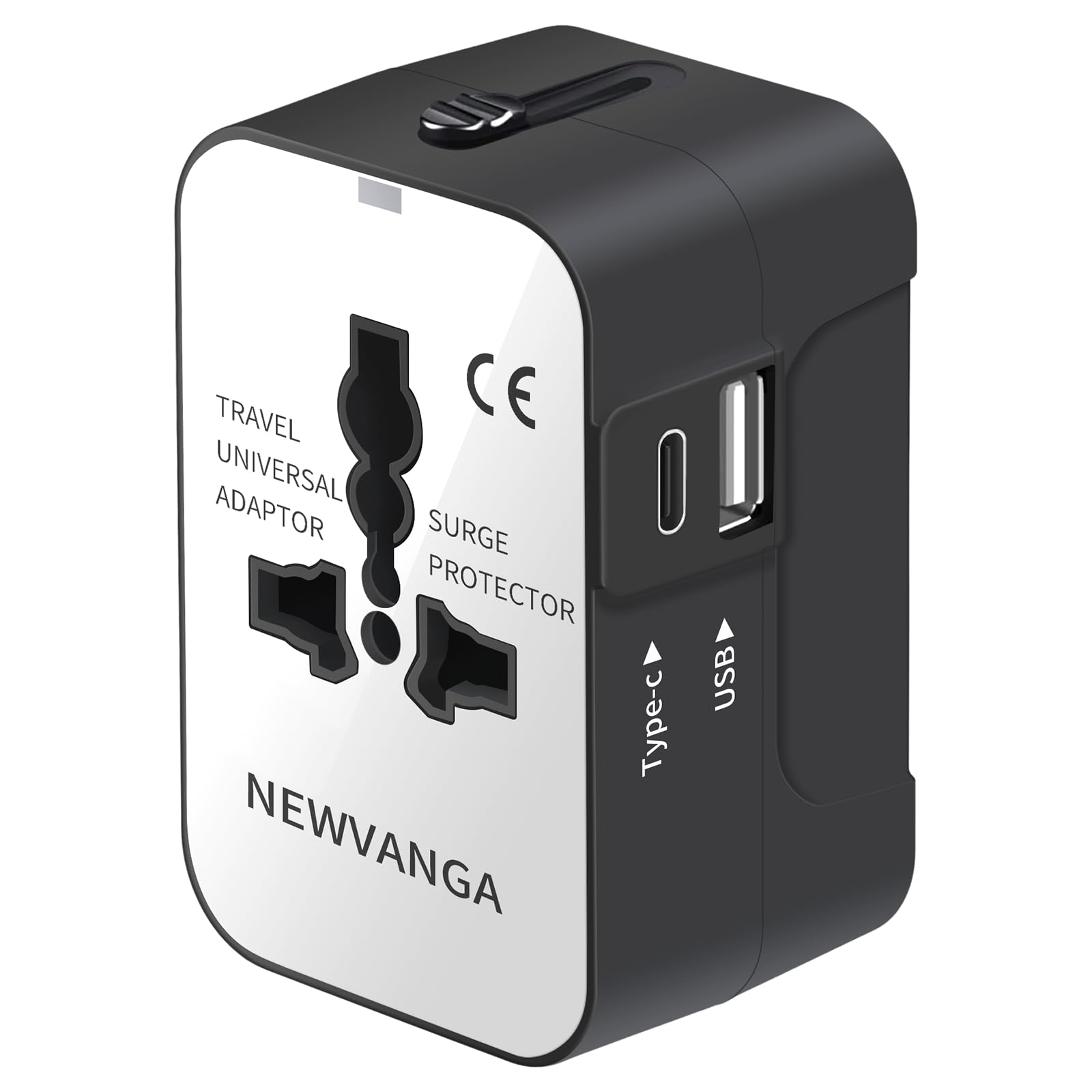 Travel Adapter, Worldwide All in One Universal Travel Adapter Wall Charger AC Power Plug Adapter with USB Type C Charging Ports 