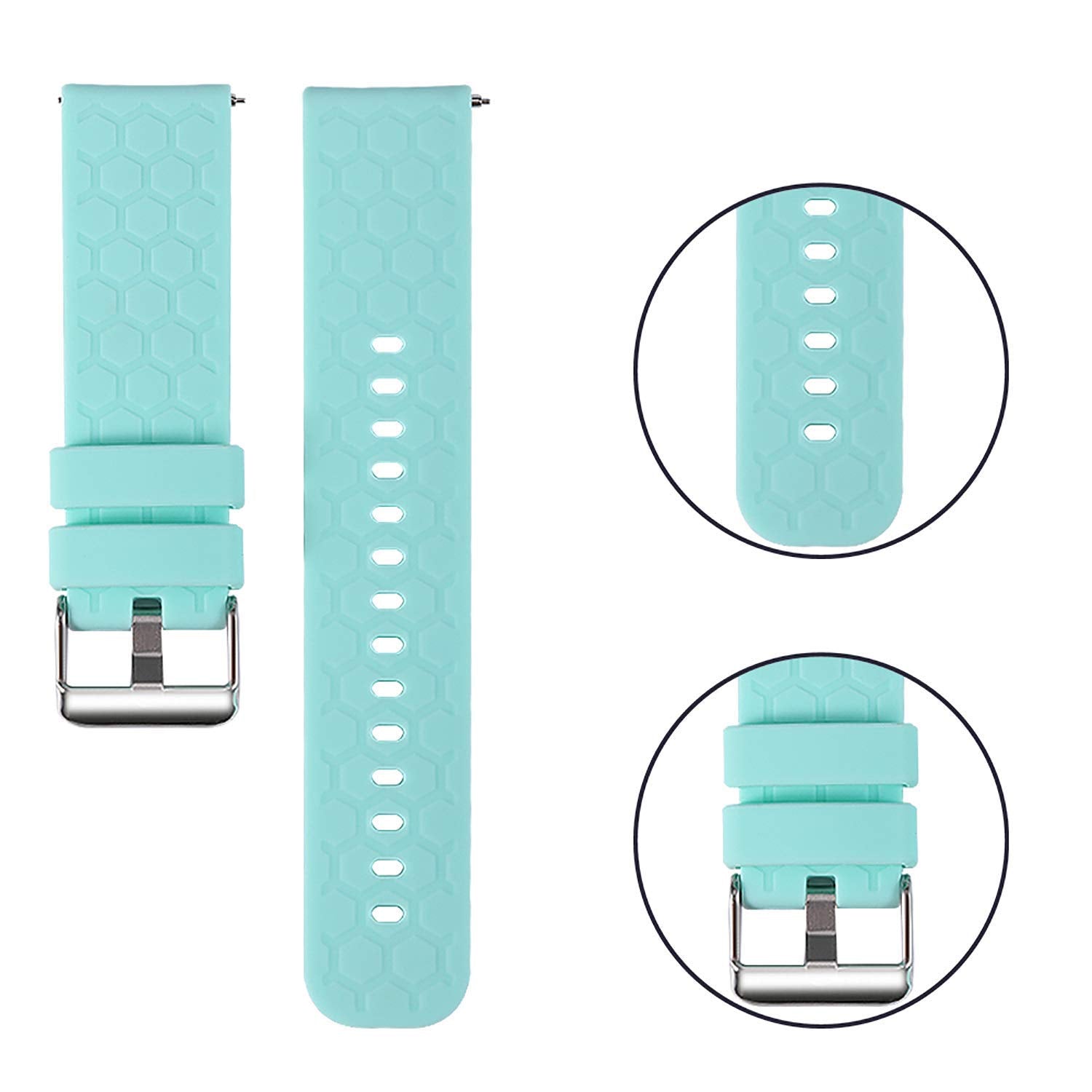 Ninehorse Colorful Straps Compatible With Nemheng Smart Watch Bands,20Mm Soft Silicone Wristband Adjustable Quick Release Band F