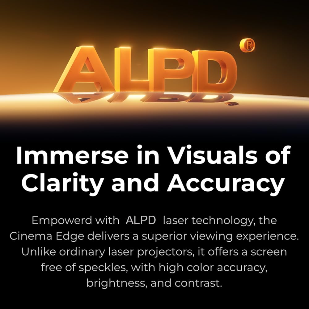 Formovie Cinema Edge 4K Ultra Short Throw 2100 Lumen Cinema Ust Projector Alpd Laser Tv W/ Built-In Soundbar