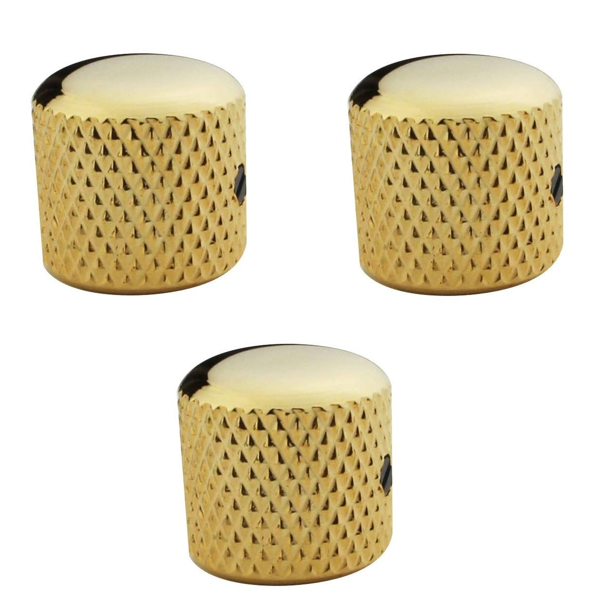 Guyker 3Pcs Guitar Control Knobs With 6Mm (0.24'') Dia. Shaft Pots With Adjust Wrench - Copper Dome Tuning Potentiometer Knob Wi