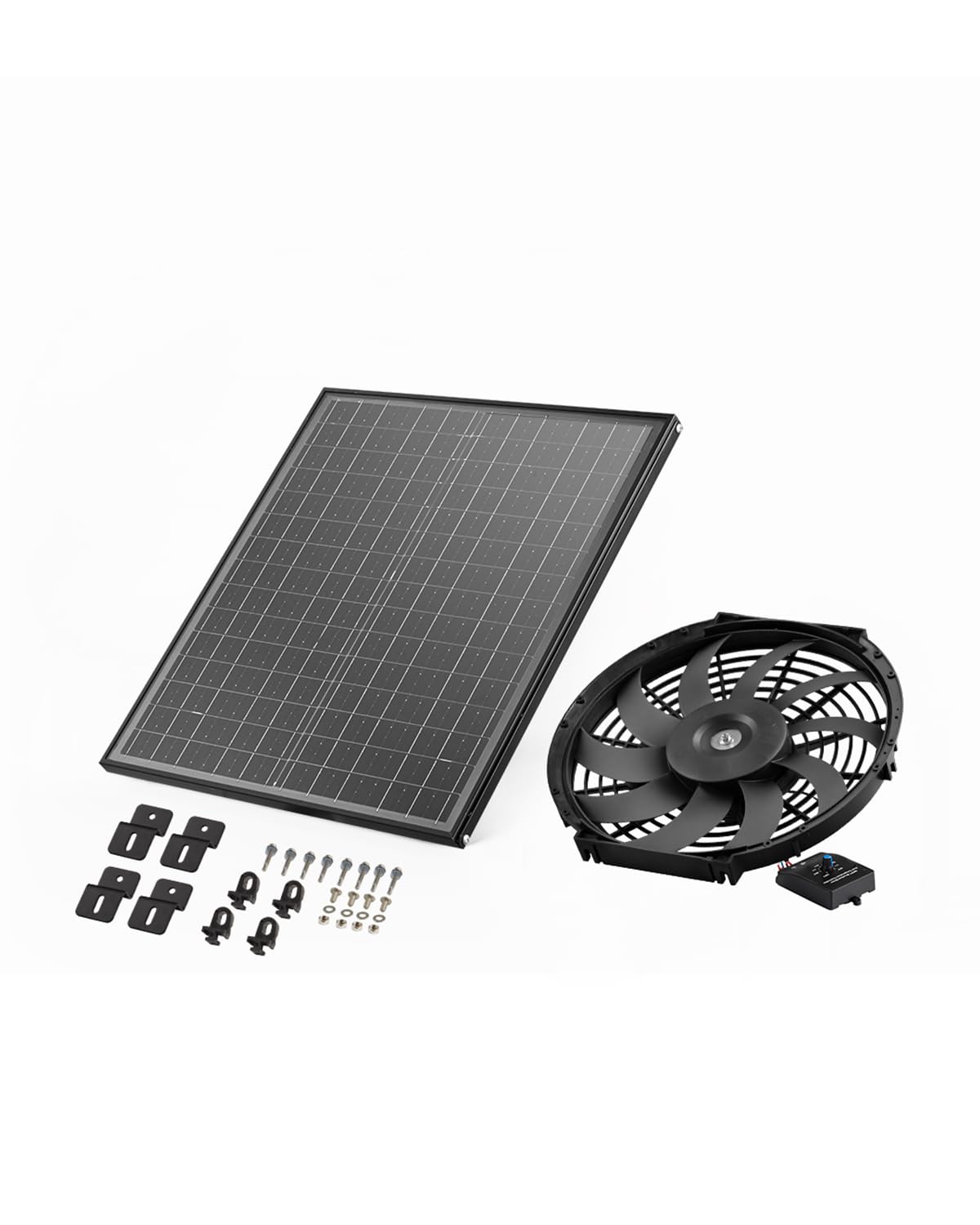 Vevor Gable Mount Fan, 12 Inch Solar Power Attic Exhaust Fan With Adjustable Thermostat & Outer Mesh, 1300 Cfm House Ventilator 