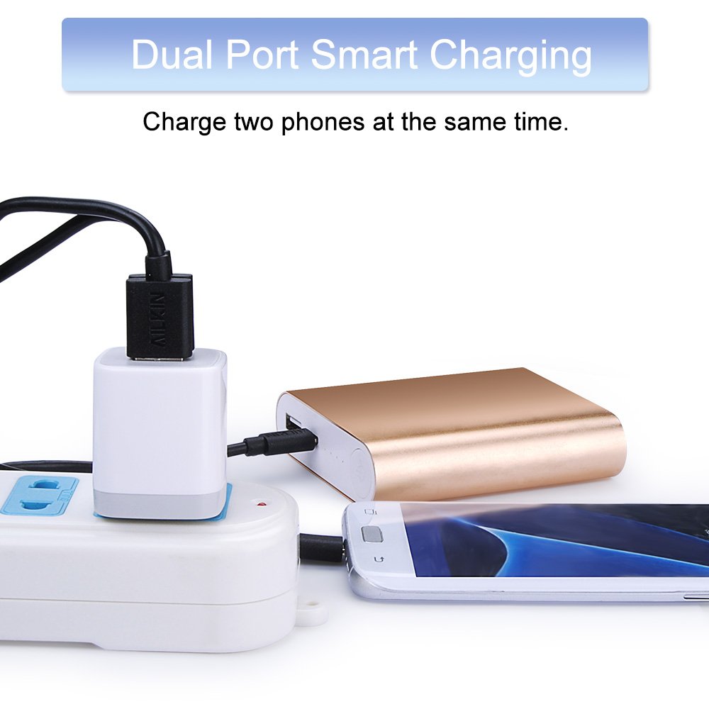 Usb Wall Charger, Charging Adapter 3Pack 2.1A Dual Port Usb Wall Charging Plug Block Head Box Travel Charger Cube Compatible Pho