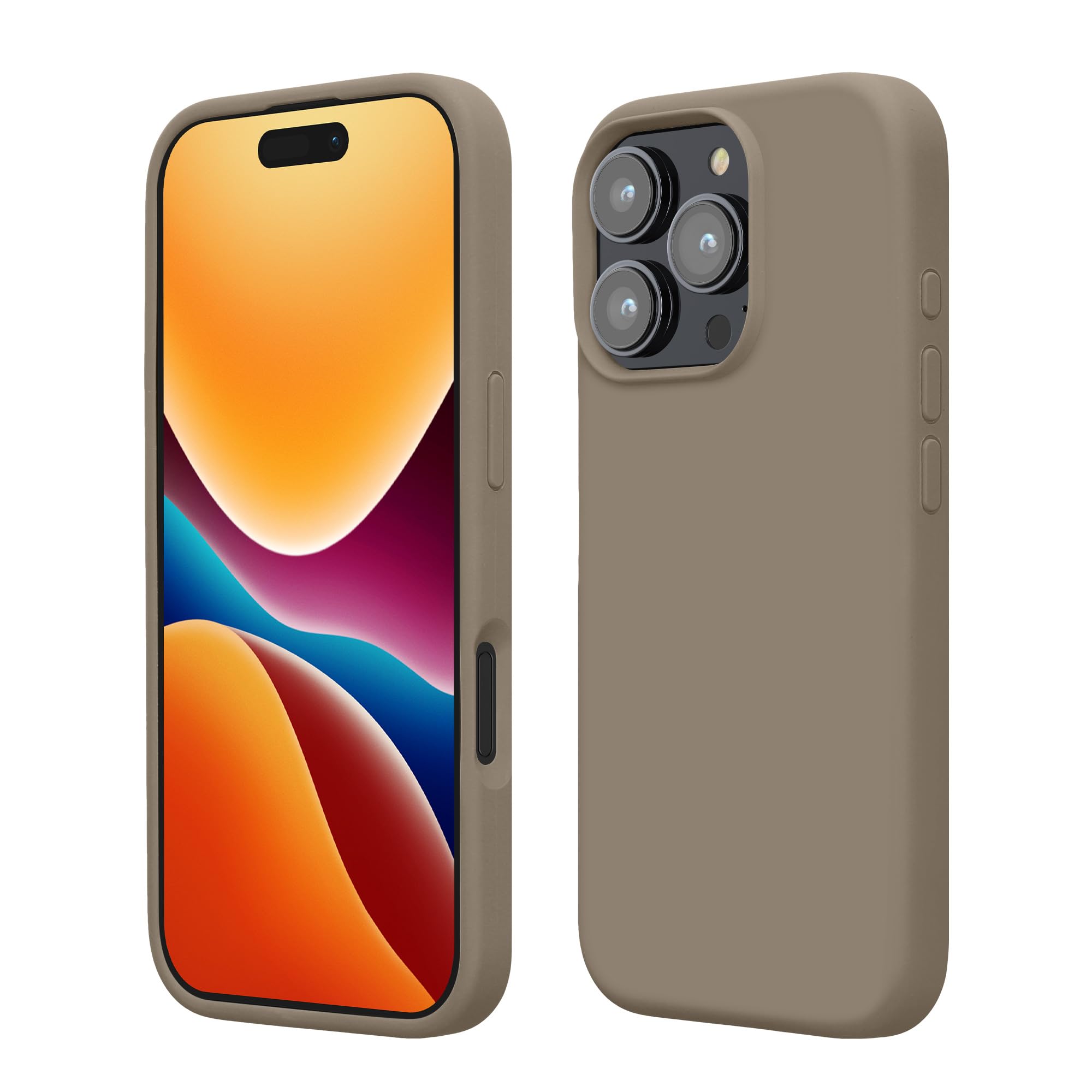 kwmobile Case Compatible with Apple iPhone 16 Pro Max Case - TPU Silicone Phone Cover with Soft Finish - Taupe
