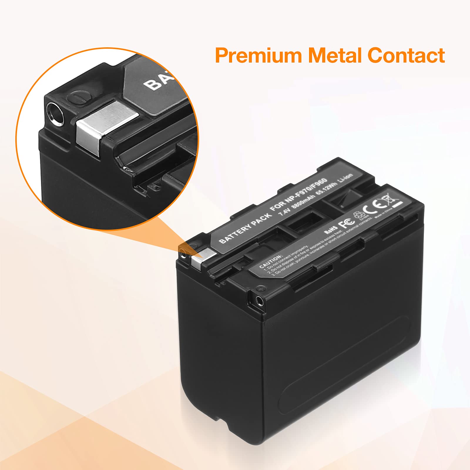 Np F970 Battery (2 Pack,8800Mah) And Dual Usb Charger For Sony Npf970 F75 0F550 F570 F980 F330,Sony Handycams, Sony Ccd Sc55,Tr5