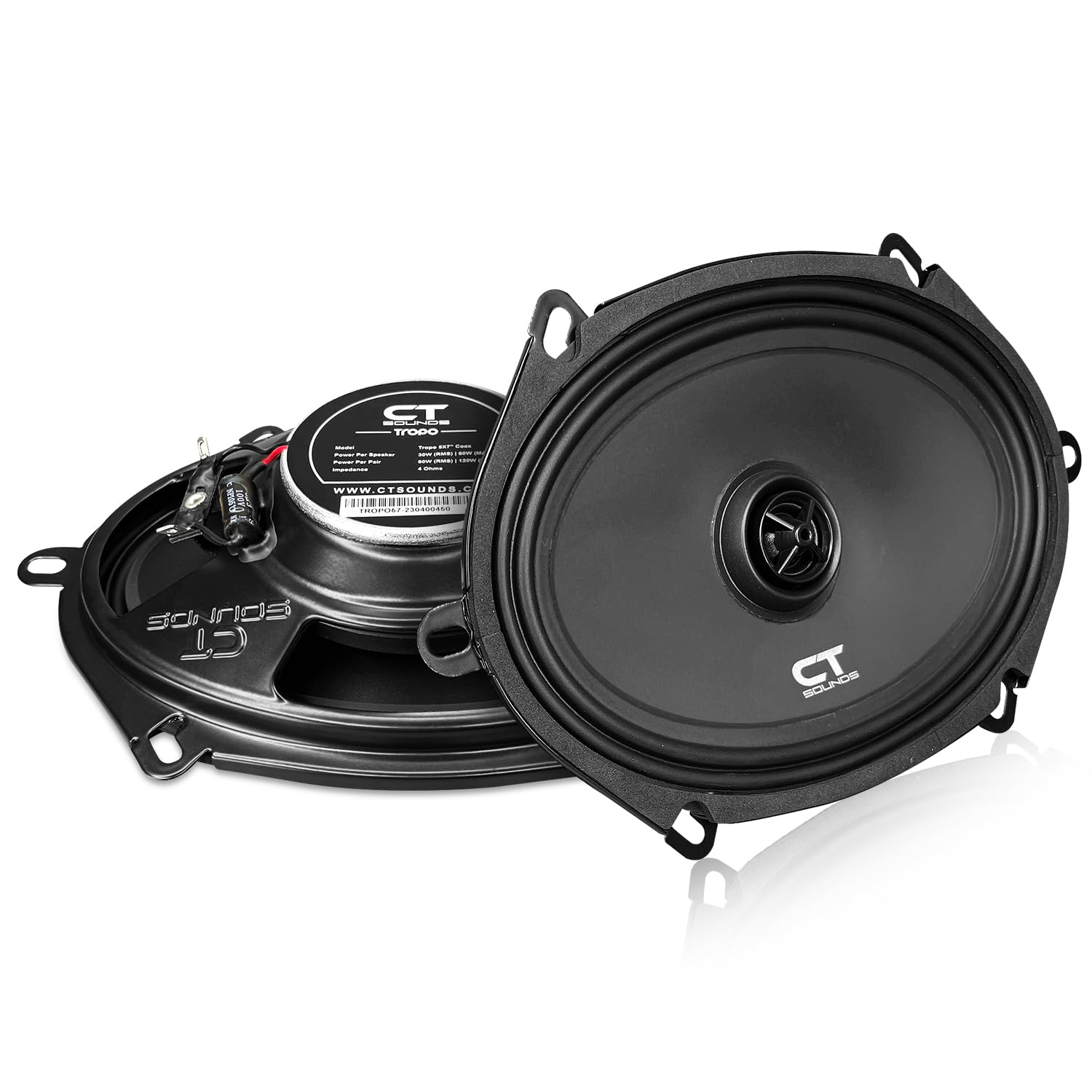 CT Sounds Tropo 5x7 120 Watt Shallow-Mount Coaxial Car Speakers - Pair