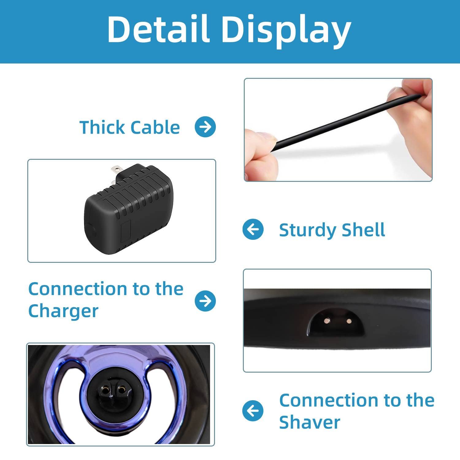 Braun Shaver Charger And Charging Stand For Braun Series 9 8 7 5 3 6, Charger Base For Braun S3 S6 S7 S8 S5 S9 Electric Razor Re