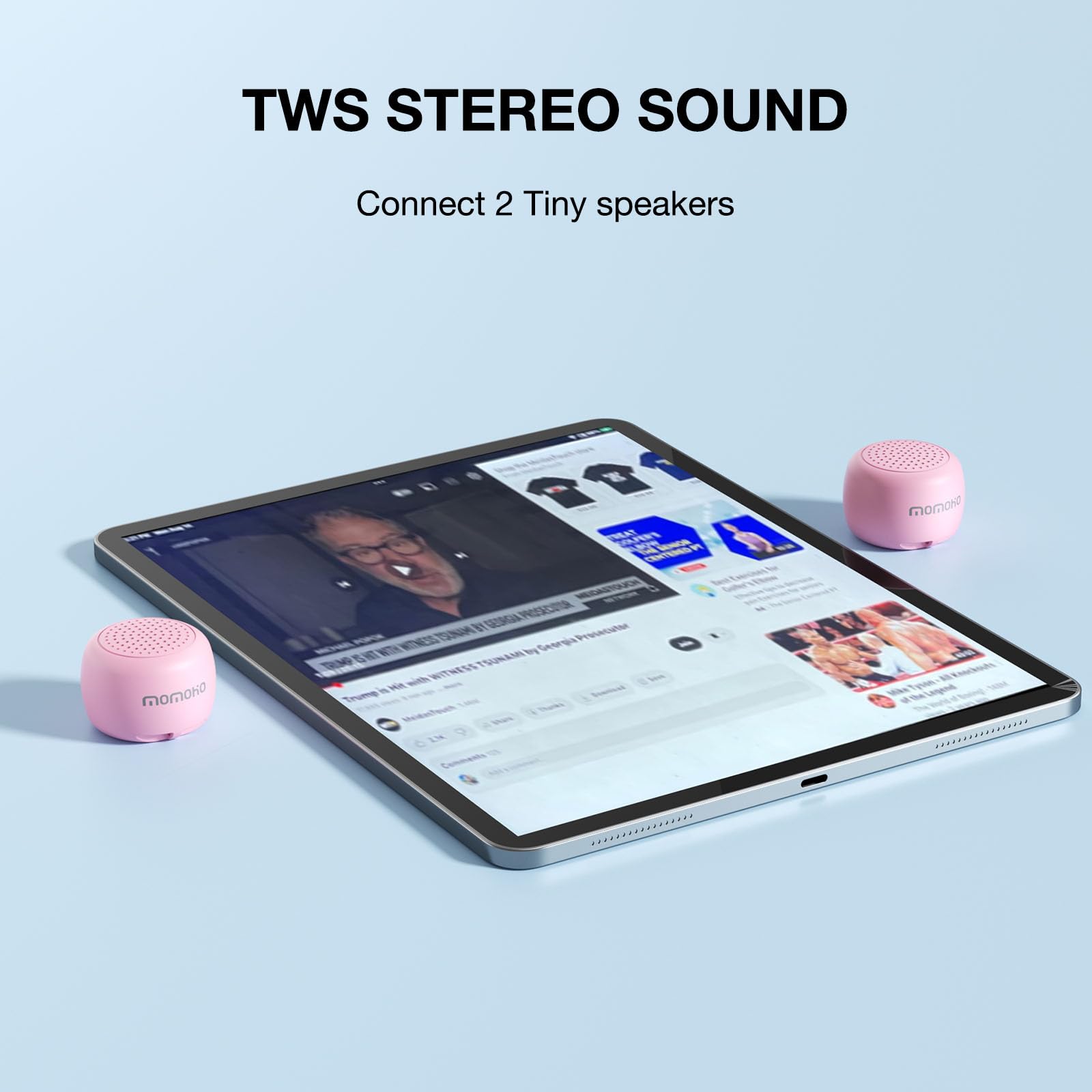 Momoho The Smallest Mini Bluetooth Speaker Wireless Small Bluetooth Speaker,Portable Speakers For Home/Outdoor/Travel/Ebike,Rech