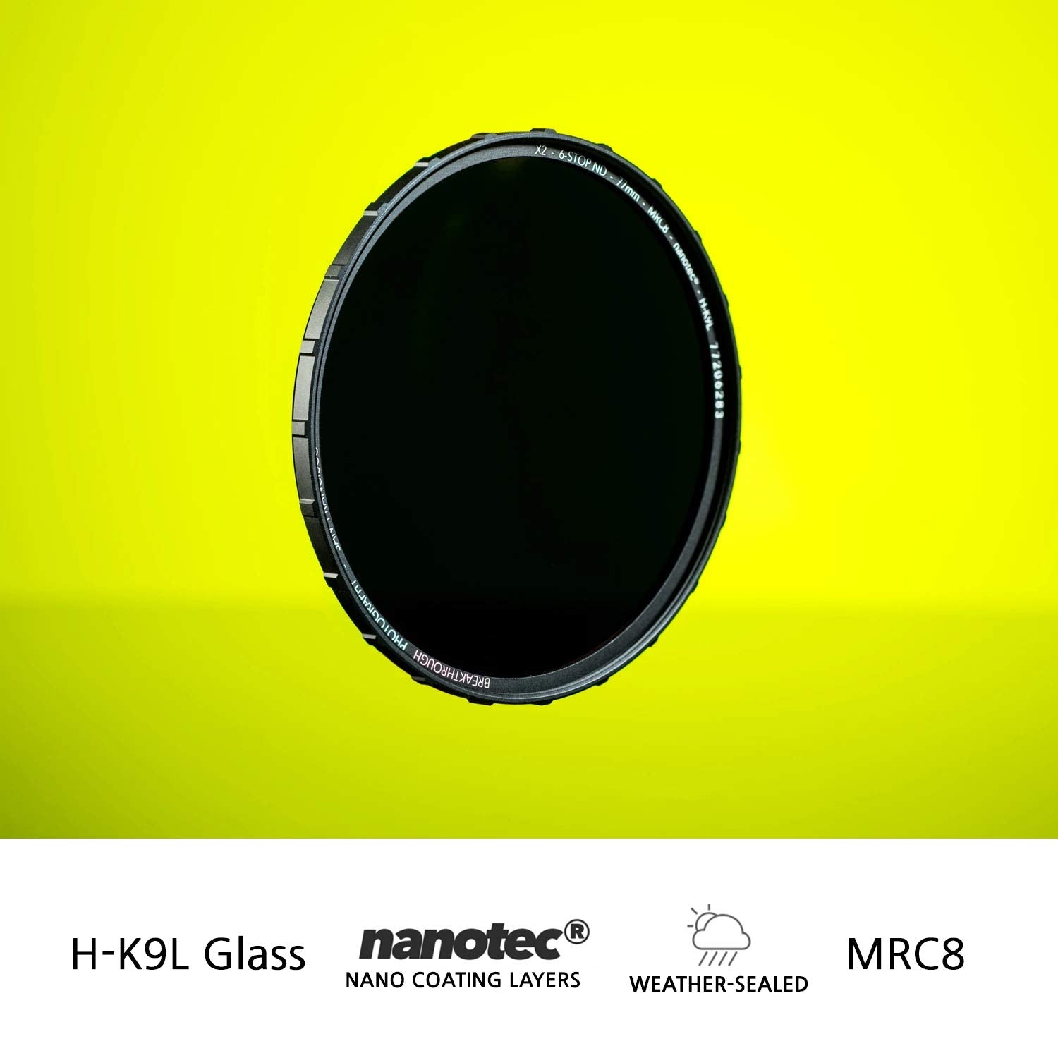 Breakthrough Photography 58Mm X2 6 Stop Fixed Nd Filter For Camera Lenses, Neutral Density Professional Photography Filter, Mrc8