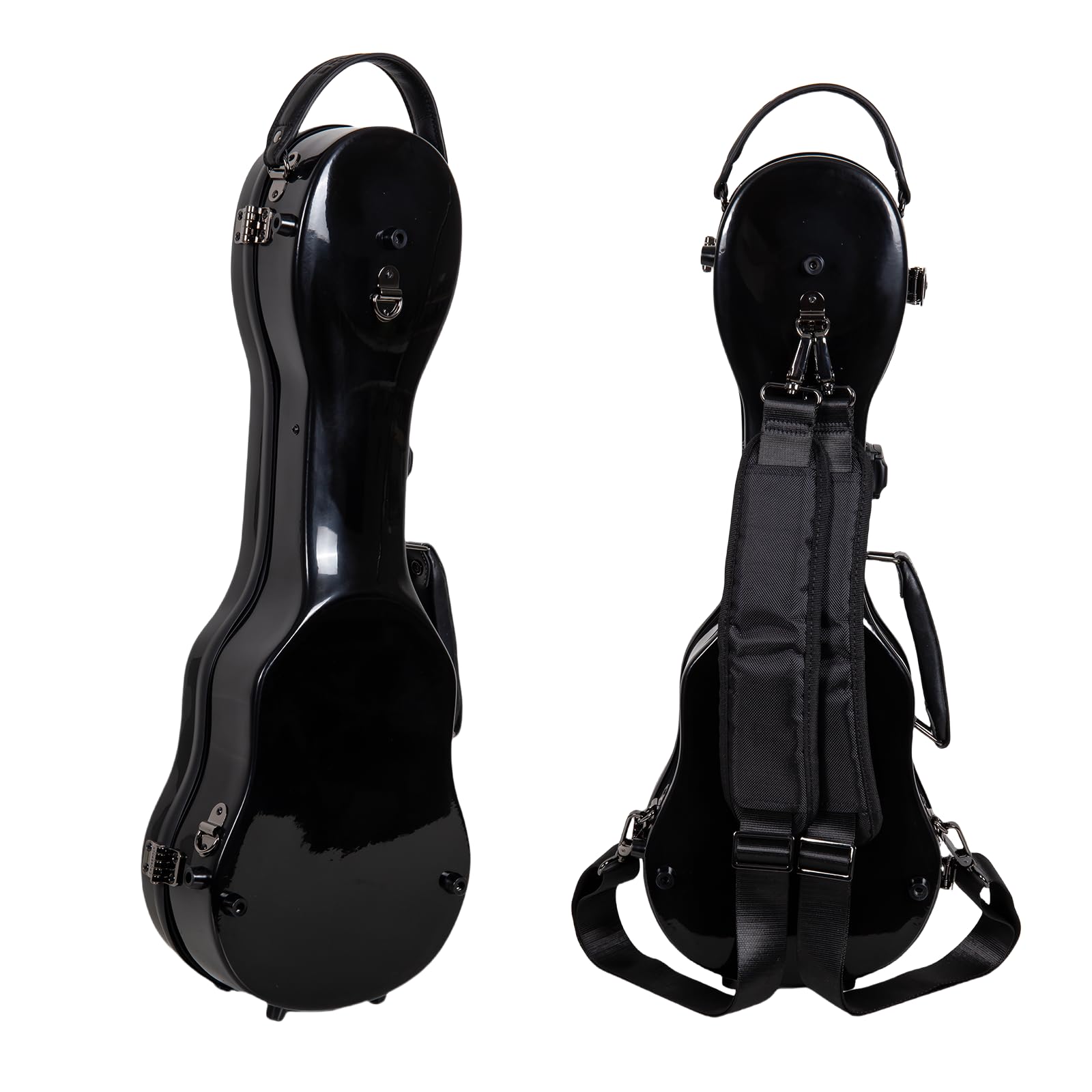 Crossrock Soprano Ukulele Case - 100% Fiberglass Hardshell With Brand Latches, Tsa Lock, Accessory Compartment, And Detachable S