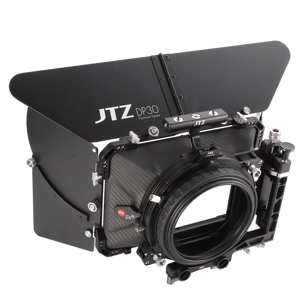 JTZ DP30 Cine Carbon Fiber 4x5.65 Inch Swing-Away Lens Matte Box 15mm / 19mm Rod Railblocker for Sony FS5 FS7 ARRI RED Canon C10