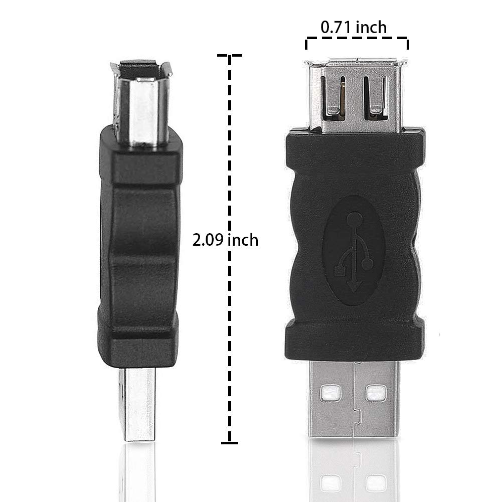 Blacell Usb 2.0 A Male To Firewire Ieee 1394 6P Female Adaptor Converter Connector F/M