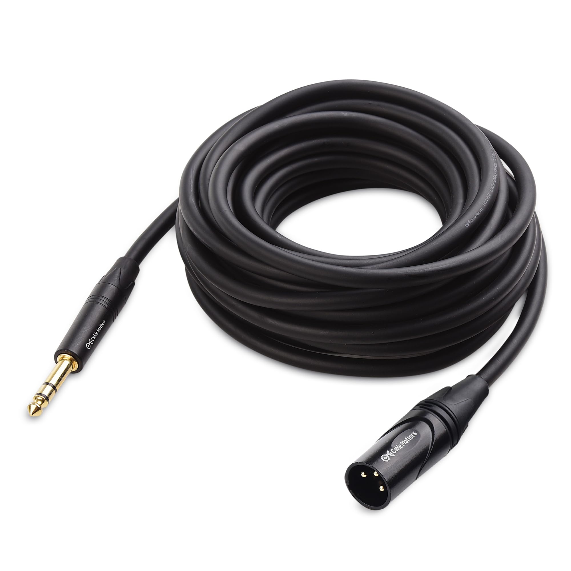 Cable Matters 6.35mm (1/4 Inch) TRS to XLR Cable 25 ft Male to Male (XLR to TRS Cable, XLR to 1/4 Cable, 1/4 to XLR Cable)