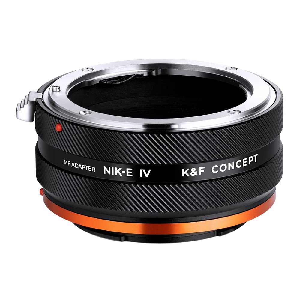 K&F Concept Lens Mount Adapter Nik Nex Iv Manual Focus Compatible With Nikon F Lens And Sony E Mount Camera Body