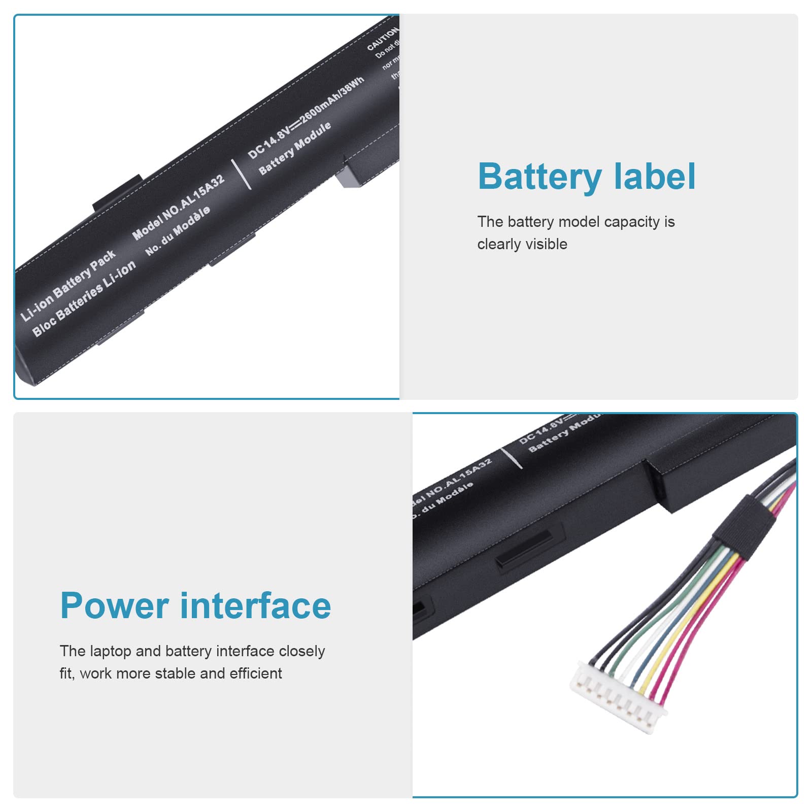 Fancy Buying Al15A32 Laptop Battery For Acer Aspire E5 422 E5 573 E5 573G E5 573T E5 522 E722 E5 473G 561X   High Performance New