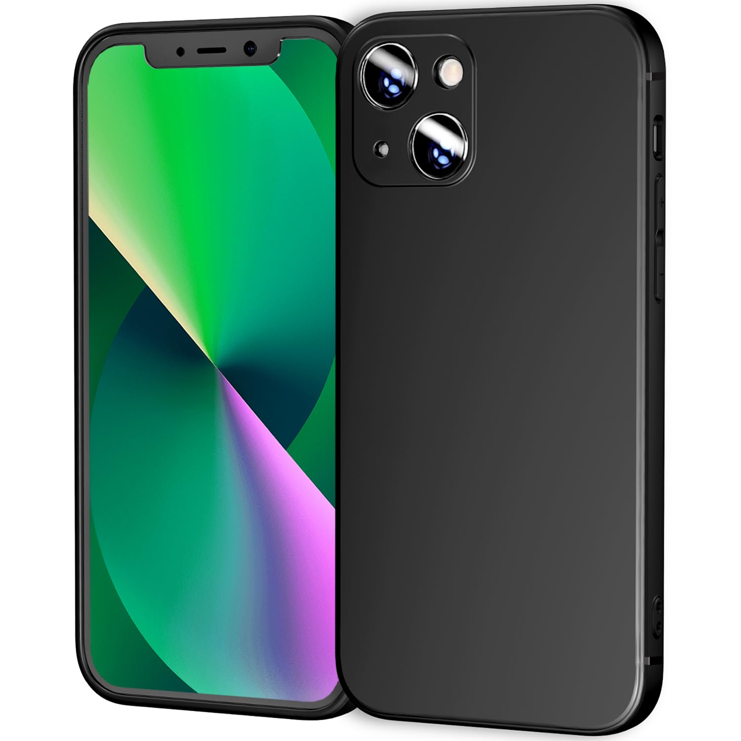 Tenoc Phone Case Compatible With Iphone 13 Mini, Black Case Anti Fingerprint Protective Bumper Matte Cover For 5.4 Inch