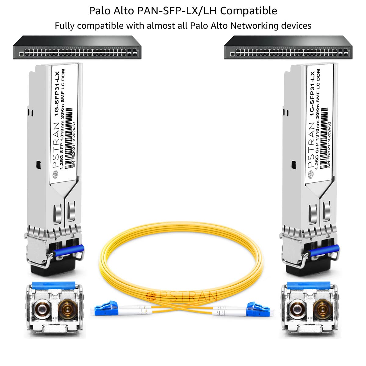 Opstran 1000Base Lx/Lh Sfp Optical Transceiver Module Compatible With Palo Alto Networks Pan Sfp Lx/Lh 1310Nm 20Km Ddm Duplex Lc Smf