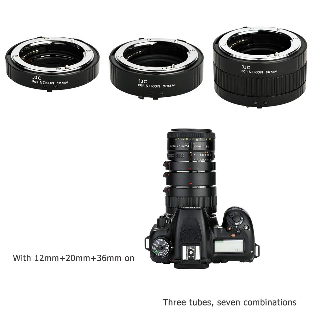 Jjc F Mount Auto Focus Macro Extension Tube Set For Nikon D850 D750 D780 D3500 D3400 D7500 D7200 D7100 D7000 D5600 D5500 D5300 D