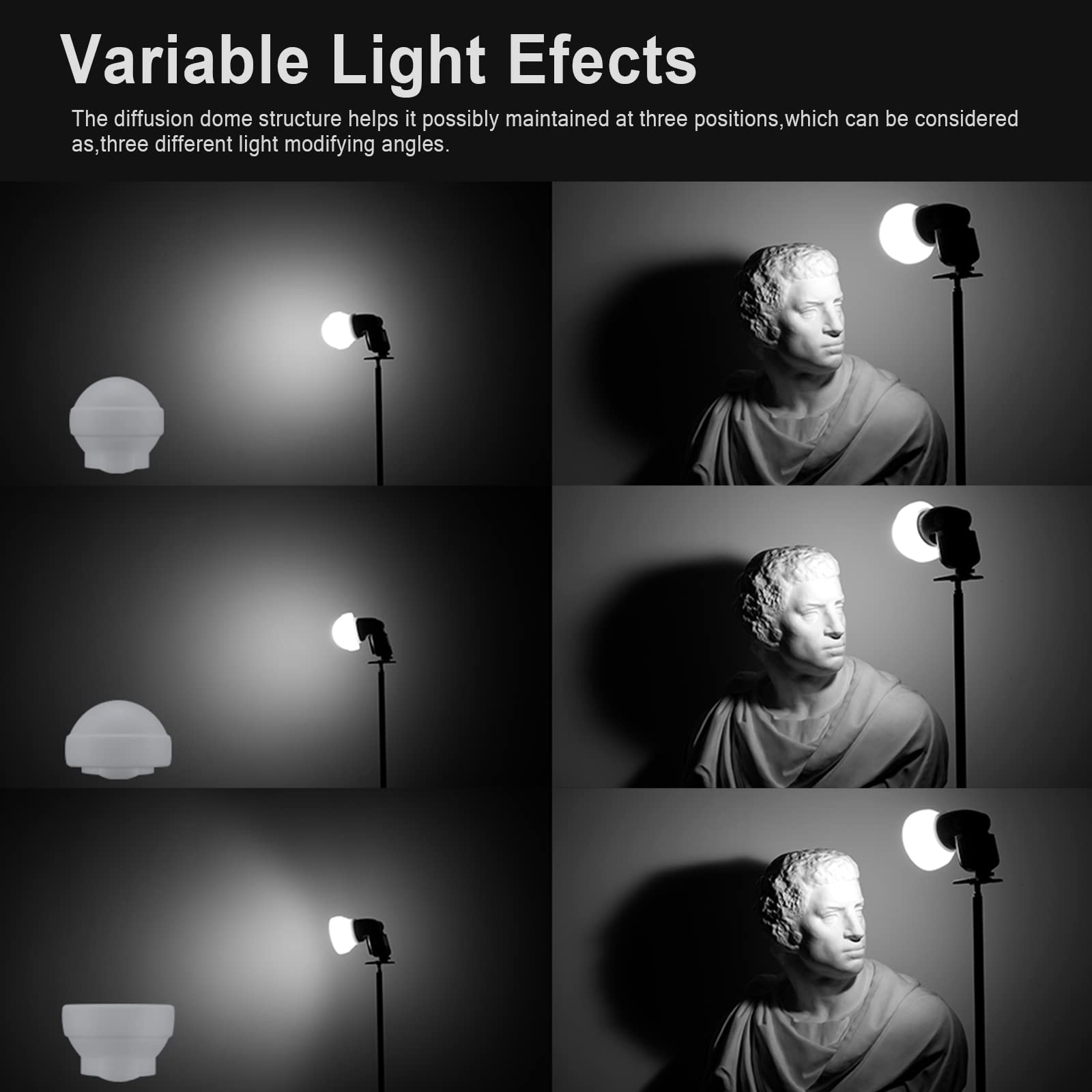 Godox Ak R22 Diffusion Dome, Collapsible Flash Diffuser Suitable For Godox V1 V1 Pro Series Round Head Flash, Godox Ad100Pro God