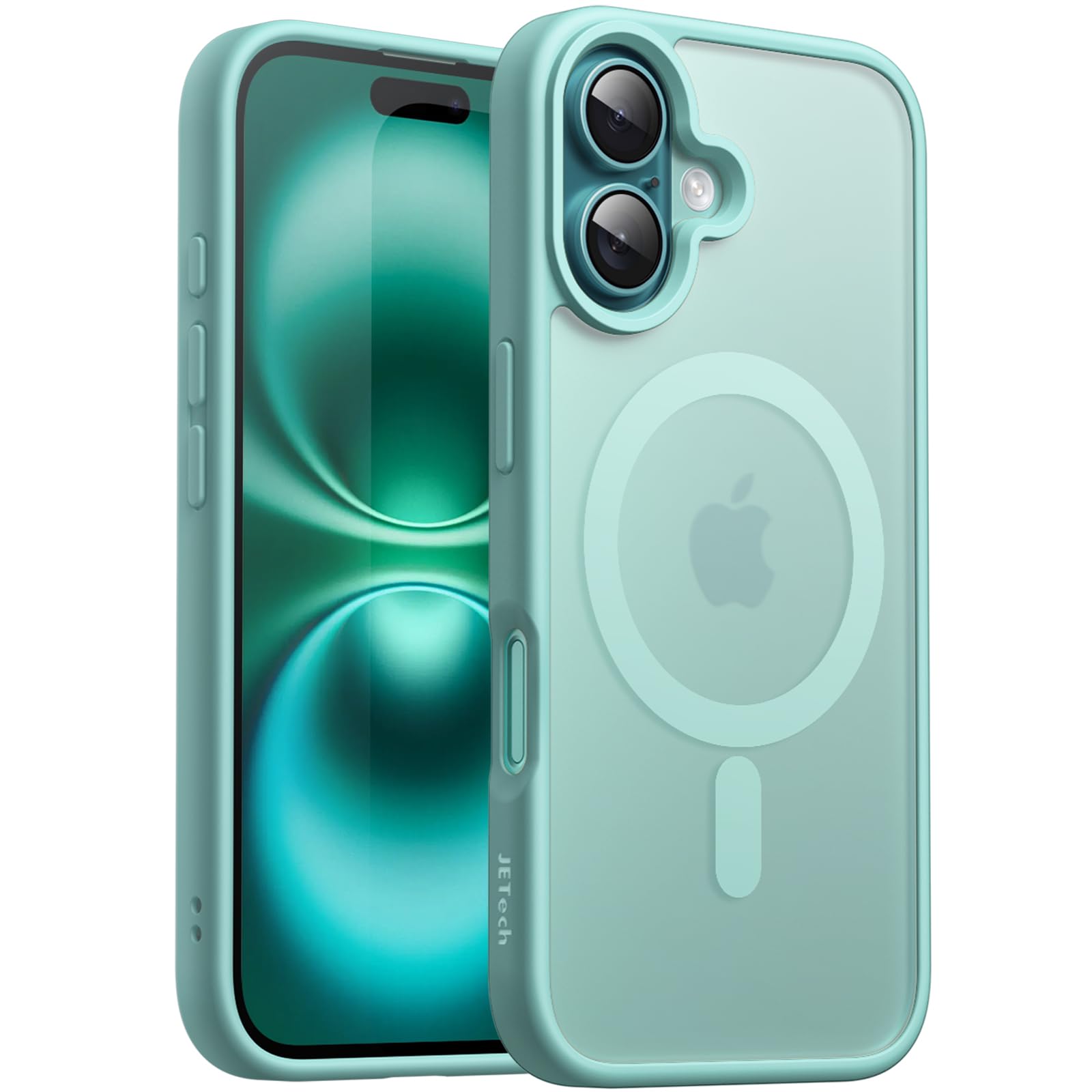 JETech Magnetic Case for iPhone 16 Plus 6.7-Inch Compatible with MagSafe, Translucent Matte Back Slim Shockproof Phone Cover (Te