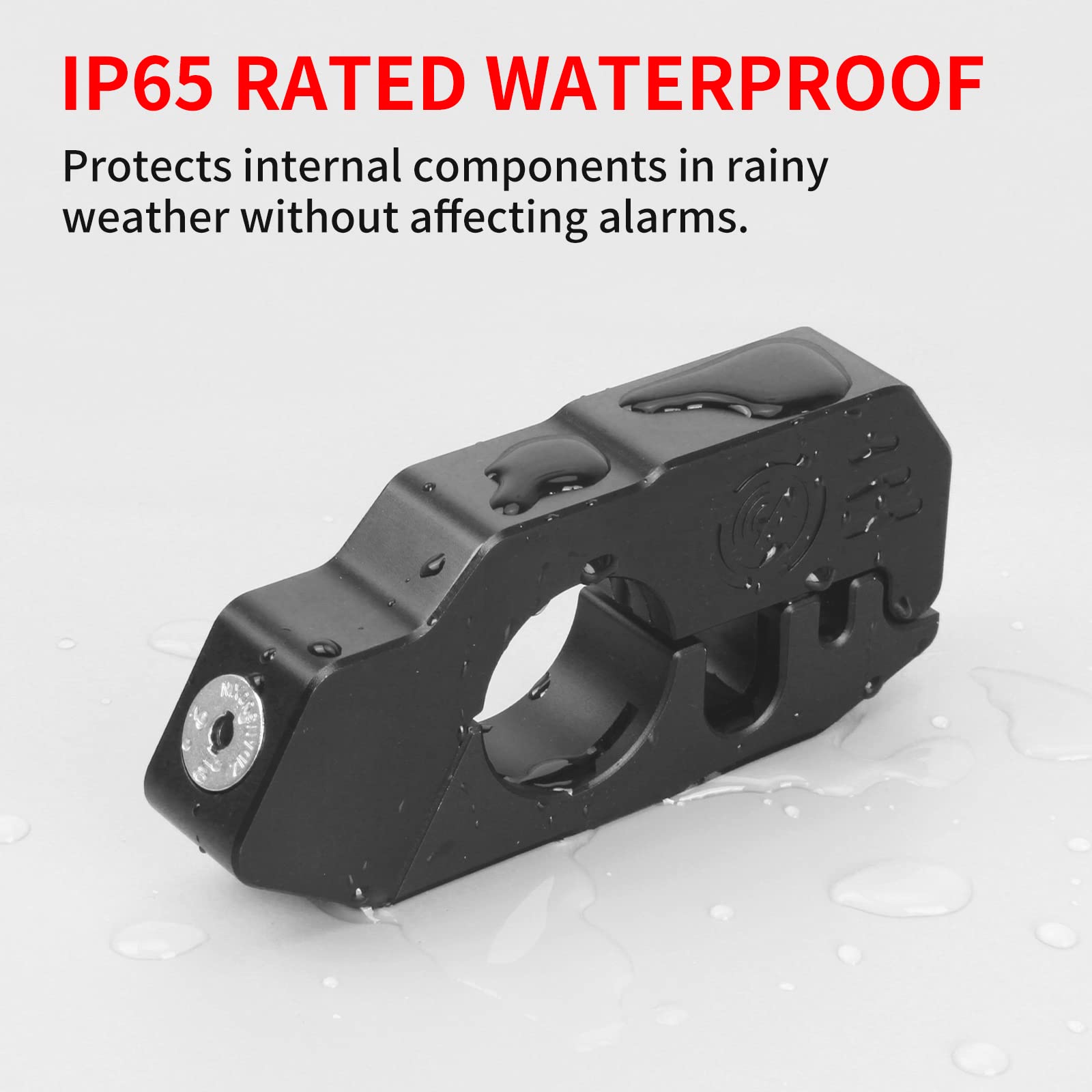 Opsoopi Motorcycle Lock, Heavy Duty Motorcycle Grips Lock 130Db Alarm Anti Theft Throttle Lock For Motorcycles Scooter Moped Ebi