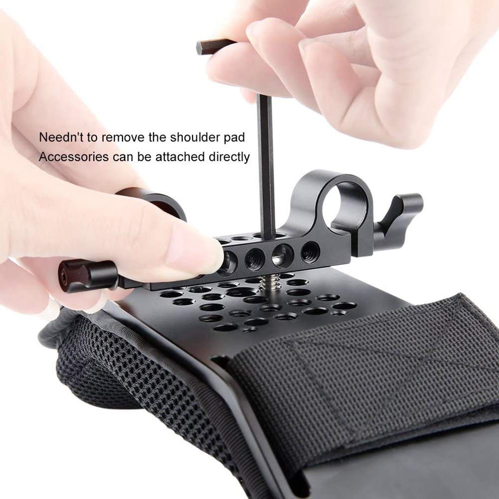 Niceyrig Steady Shoulder Mount/Shoulder Pad For Video Camcorder Camera Dv/Dc Support System Dslr Rig (15Mm Railblock)