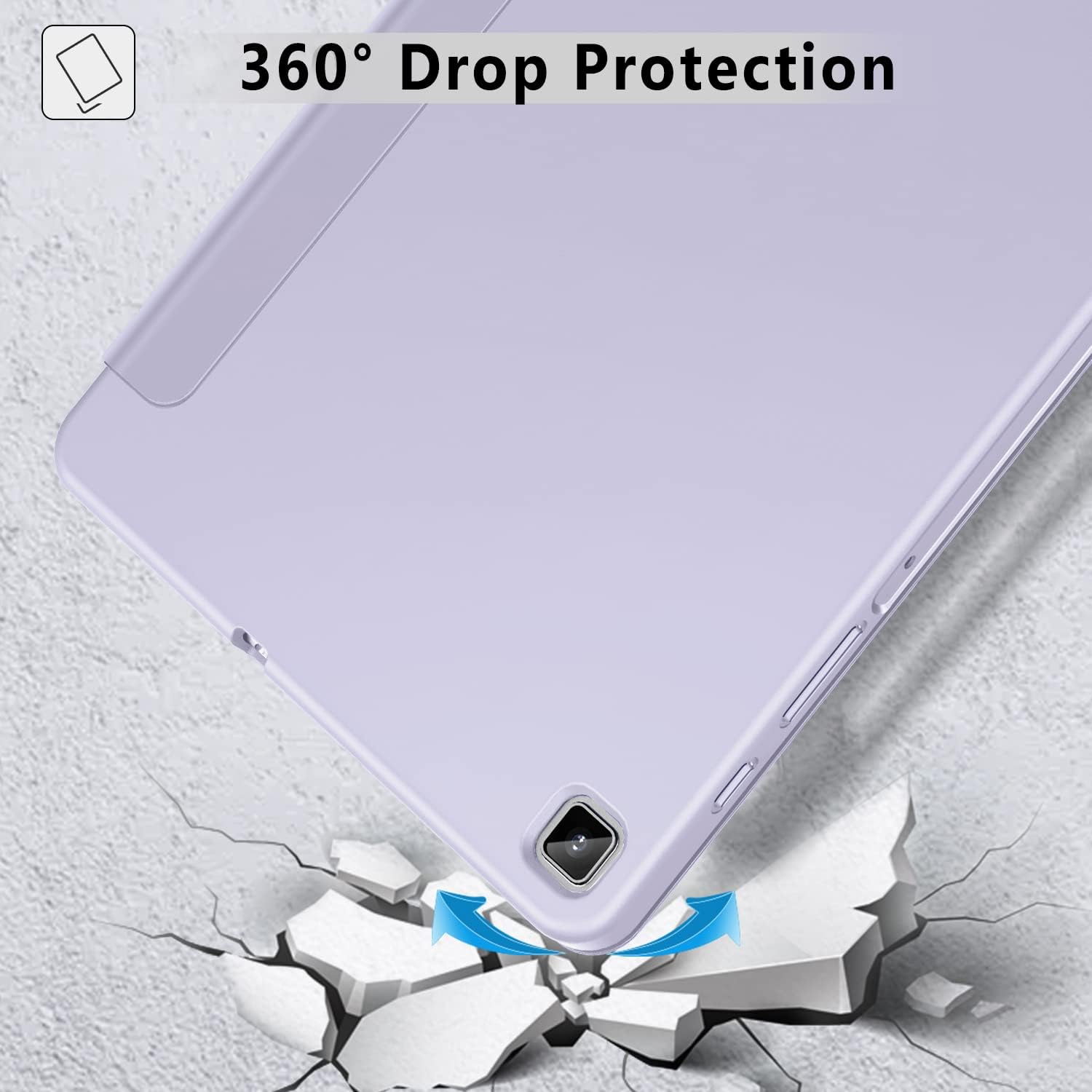 Ztotopcases For 2024/2022/2020 Galaxy Tab S6 Lite 10.4'' Case With Pen Holder,Auto Wake/Sleep,Pu Lightweight Trifold Stand Folio