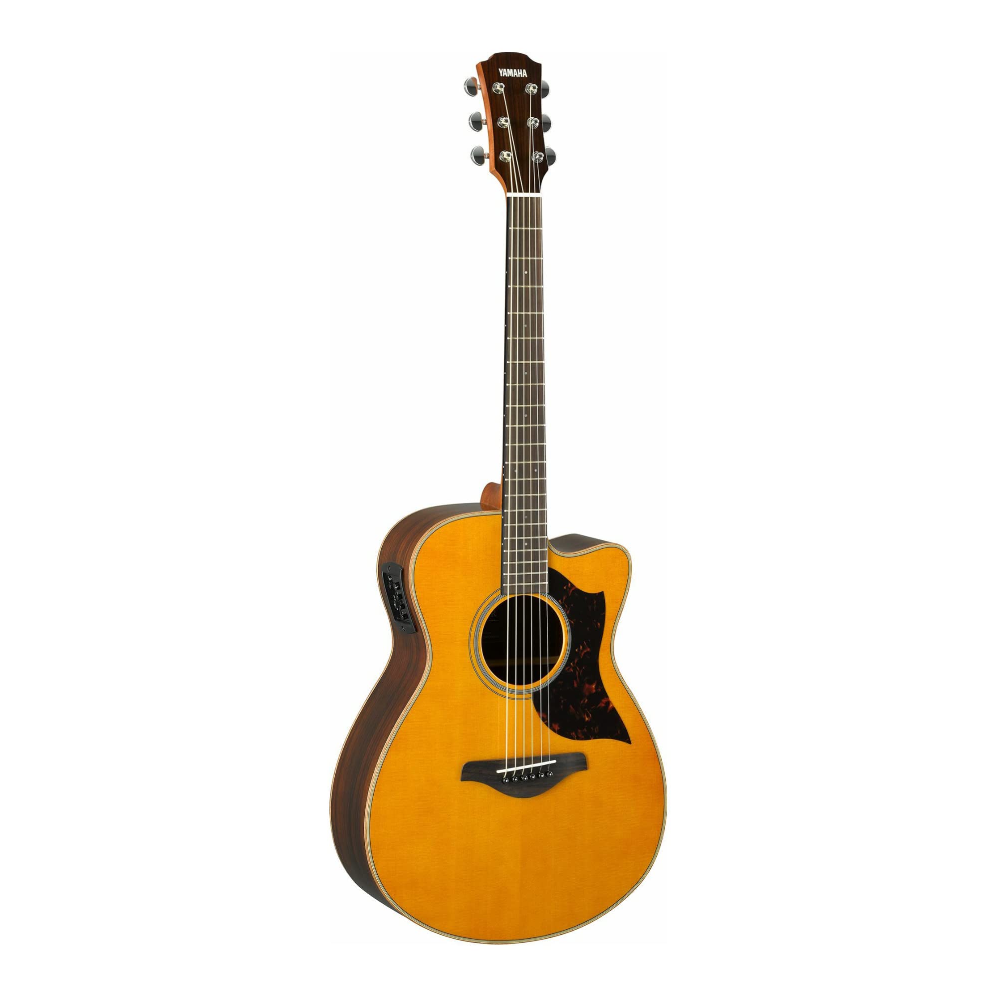 Yamaha 6 String Series Ac1R Small Body Acoustic-Electric Guitar-Rosewood, Vintage Natural, Concert Cutaway Vn