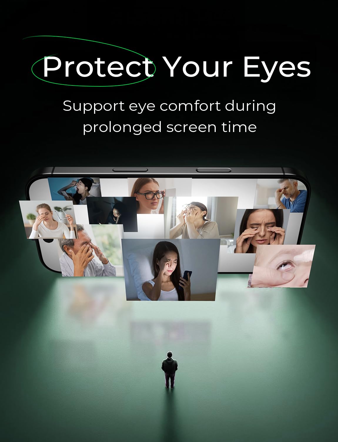 Magic John 2 Pack For Iphone 16 Pro Screen Protector (6.3'') Eye Protection, Hd Clear, Auto Dust-Elimination, 9H Tempered Glass