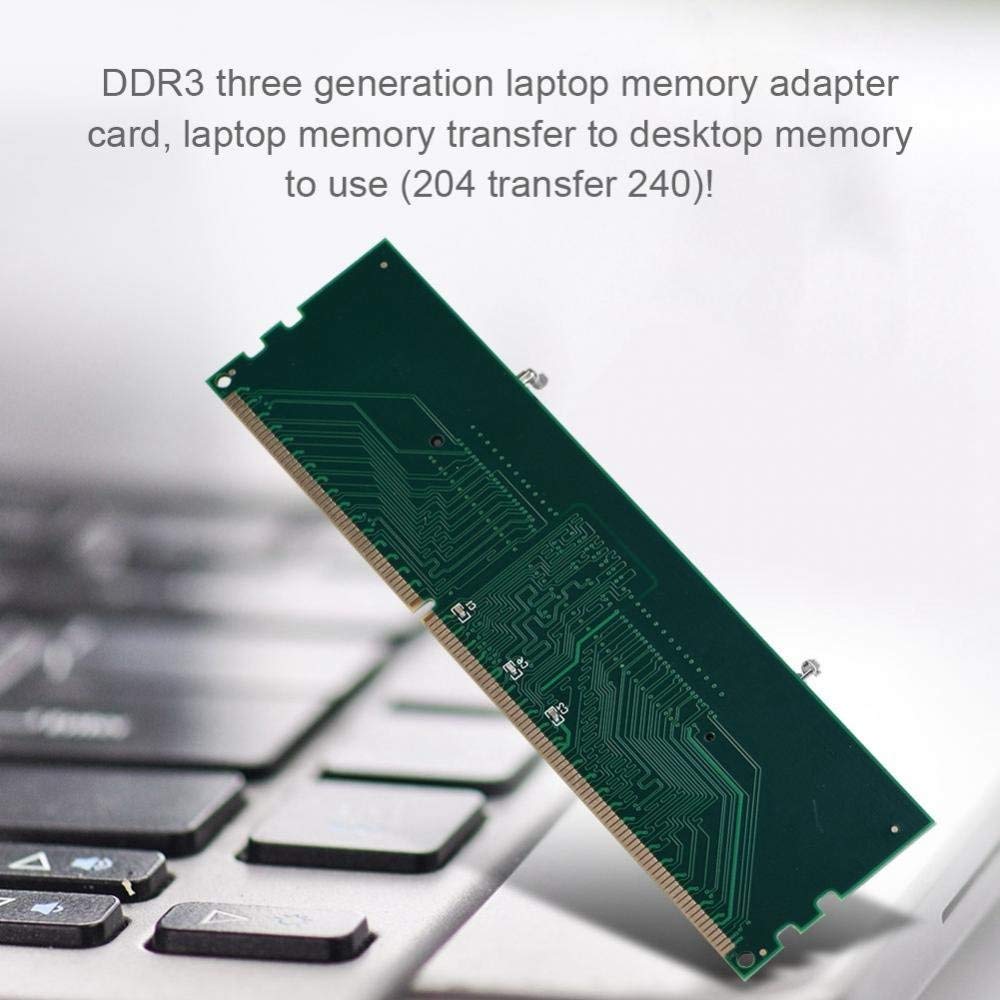 Yoidesu Ddr3 Laptop 8Gb Ddr3 Memory Adapter, Laptop To Desktop Converter, Green, So Dimm, 204 Pin To 240 Pin, Compatible With La