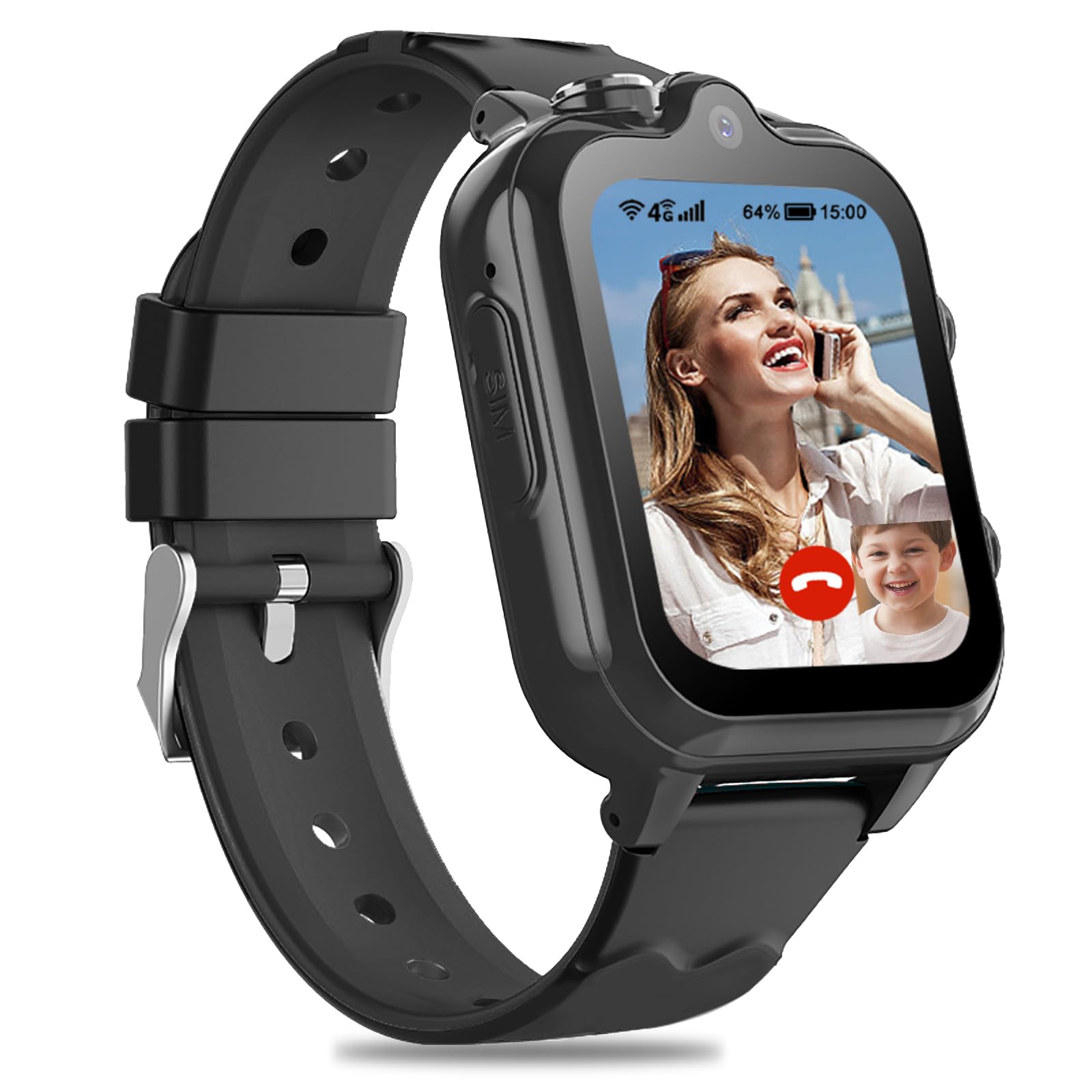 Ddioyiur Smart Watch For Kids, 4G Phone Calling & Text Messaging Child Phone Smartwatch With Wifi, Voice & Video Chat, Bluetooth