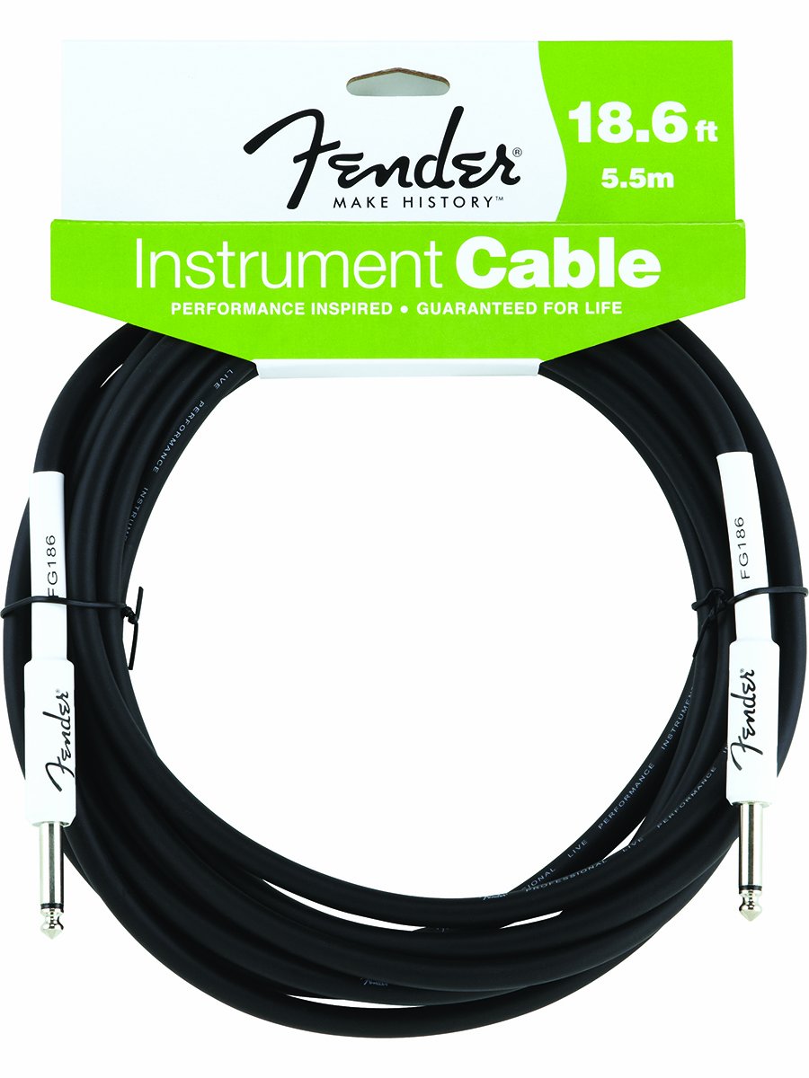 Fender Performance Series Instrument Cables (Straight-Straight Angle) for electric guitar, bass guitar, electric mandolin, pro a