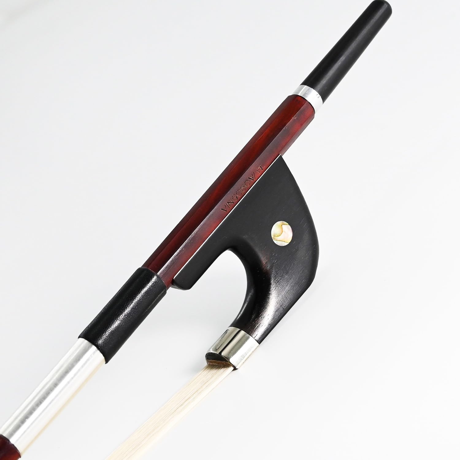 Upright Double Bass Bow 3/4 Size German Model Natural Horsehair Vingobow 300Bg 74 Cm Brazilwood Stick Ebony Frog Warm Tone Natur