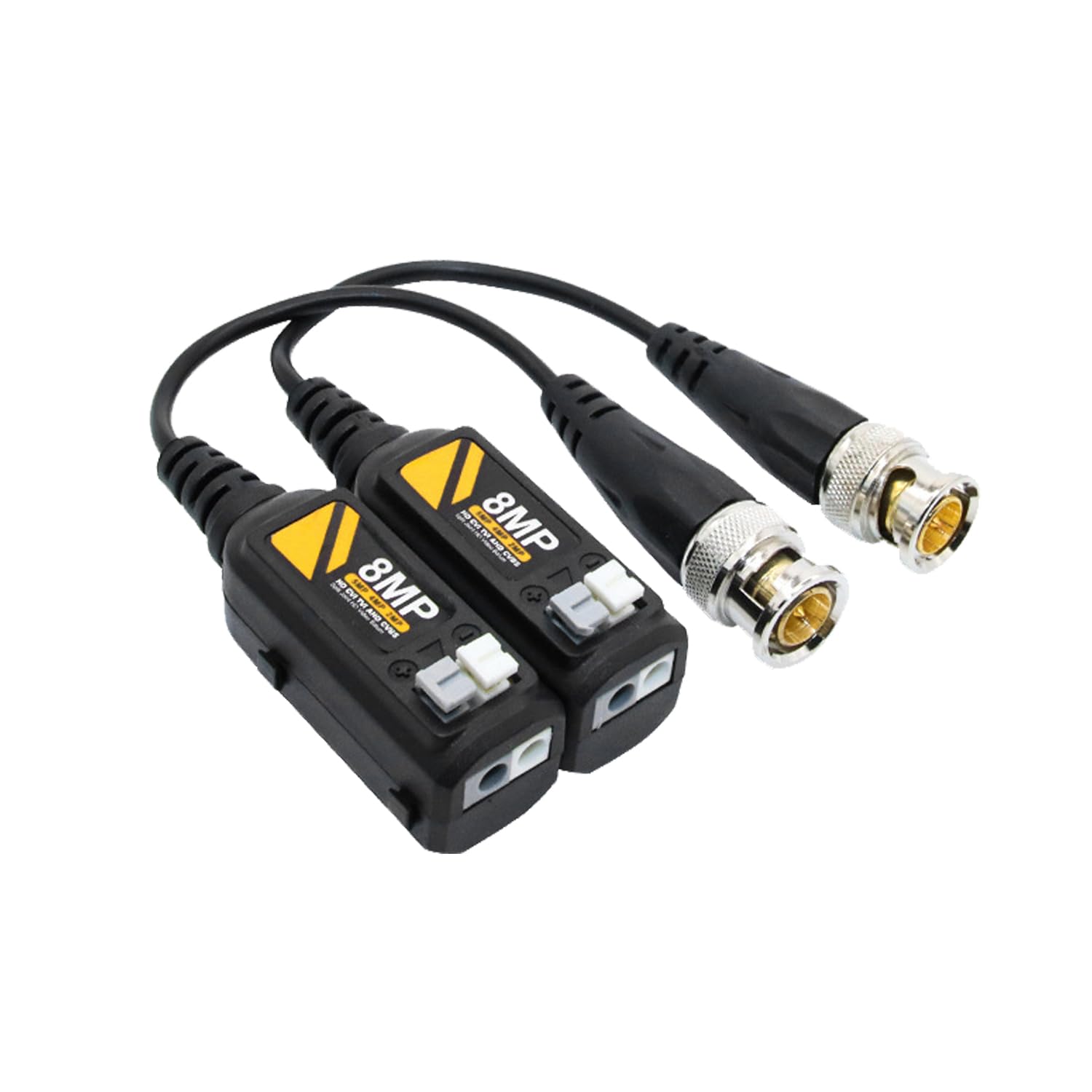 Douzime 5 Pairs 4K Cctv Video Balun Connectors Passive Ahd/Tvi/Cvi/Cvbs Signal Transceivers Compatible With 8Mp/5Mp/4Mp/3Mp/720P