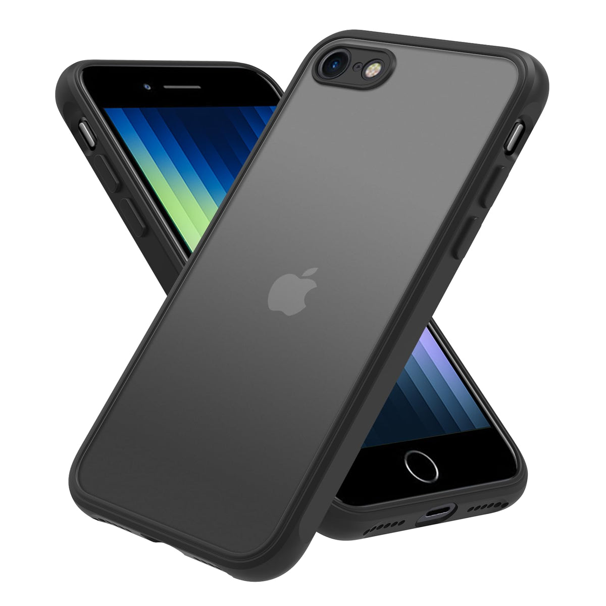 Pinlisheng Matte Case For Iphone Se Case 2022/3Rd/2020/2Nd Gen,Iphone 8/7 Case,Shockproof Protective Hard Back Slim Phone Case,F