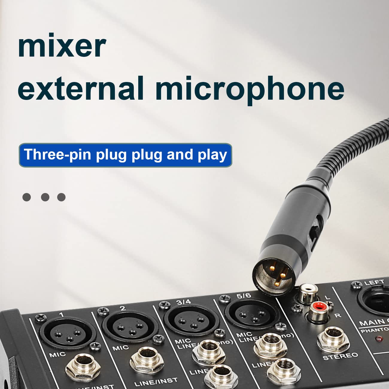 Depusheng Dj Mic Professional Xlr Gooseneck Microphone For Stage With Switch
