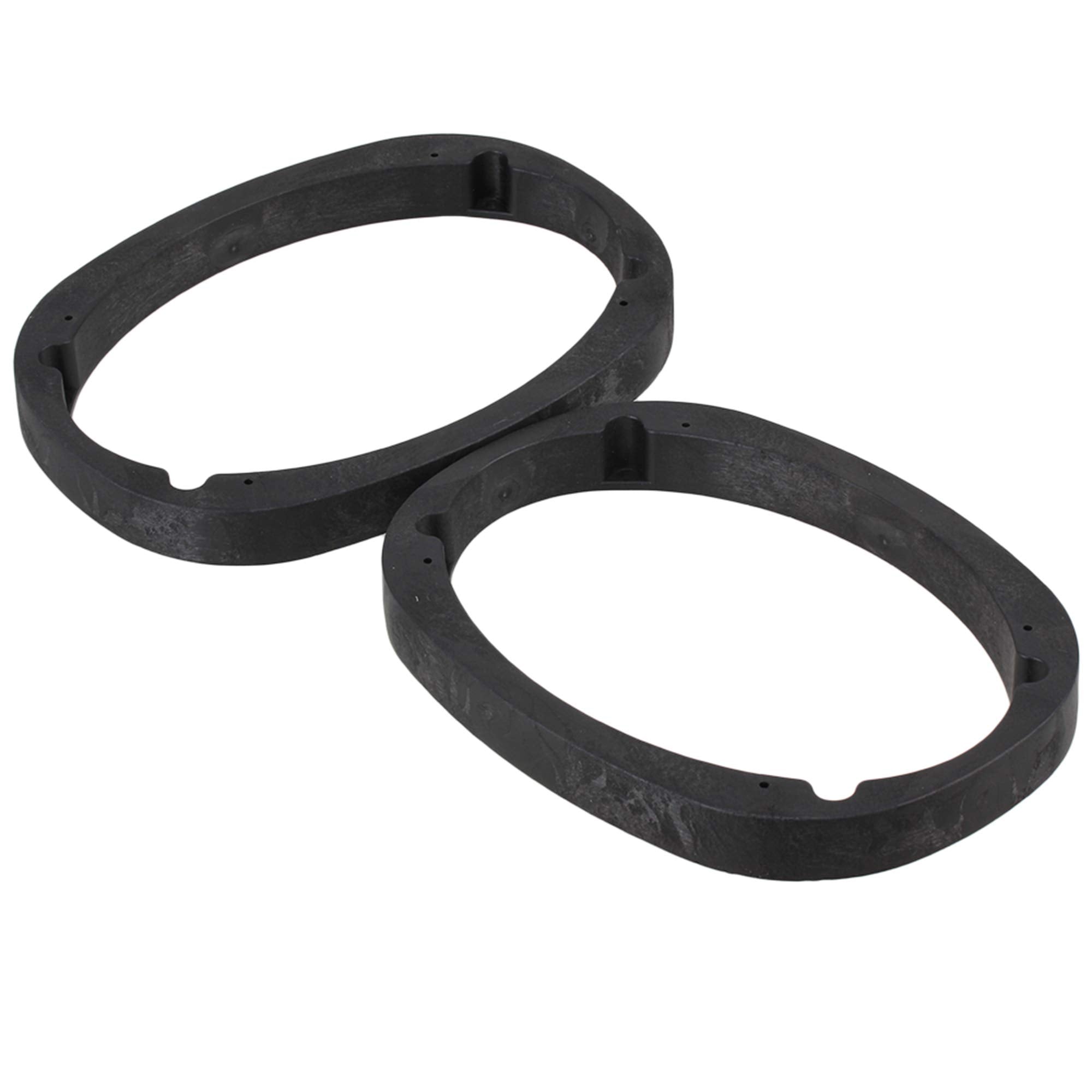 Rdexp Black 46' X 9' Solid Universal Speaker Adapter Mount 1' Depth Ring Adapter For Car Sound Tool Set Of 2
