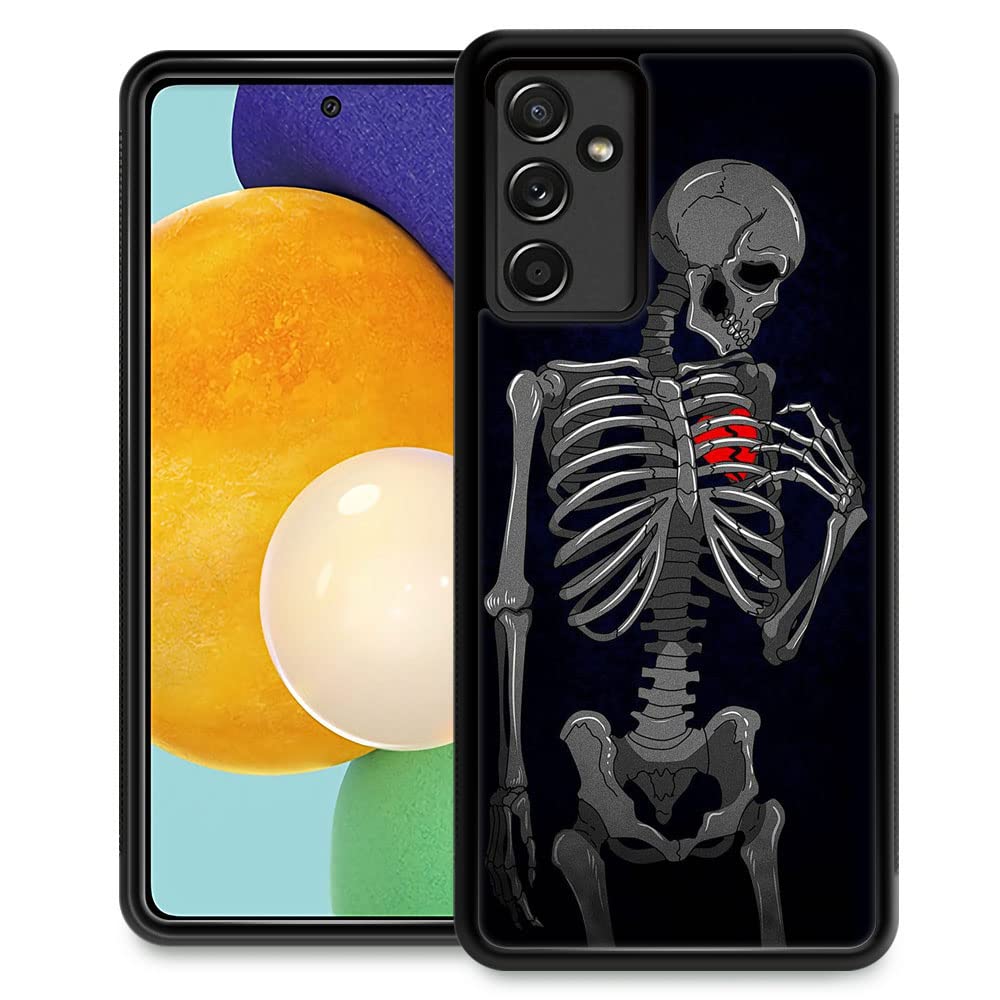 Zhegailian Compatible With Samsung Galaxy A14 5G Case,Brake Heart Skeleton Back Pattern Design Samsung Galaxy A14 5G Soft Silico