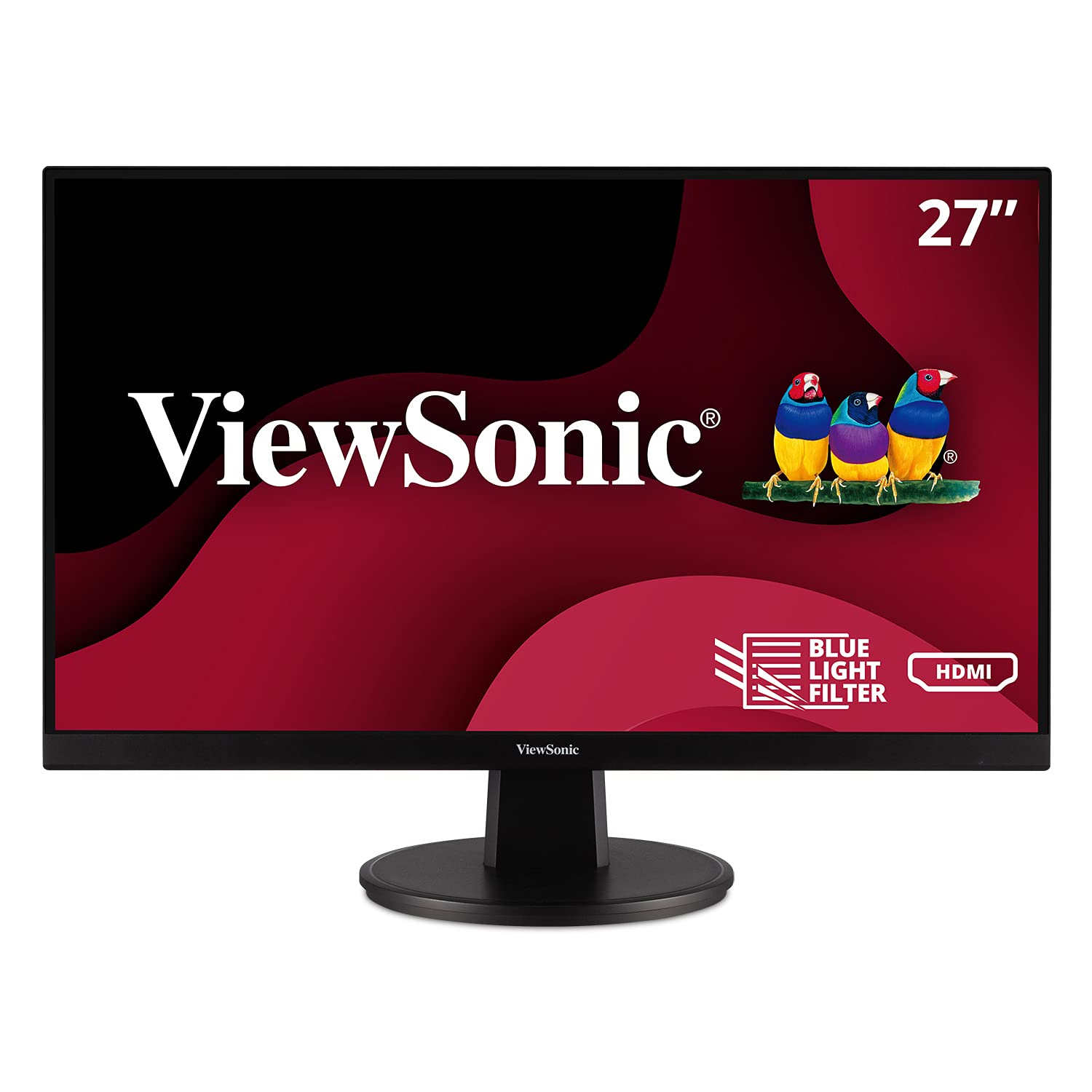Viewsonic Va2747 Mh 27 Inch Full Hd 1080P Monitor With Ultra Thin Bezel, Adaptive Sync, 75Hz, Eye Care, And Hdmi, Vga Inputs For