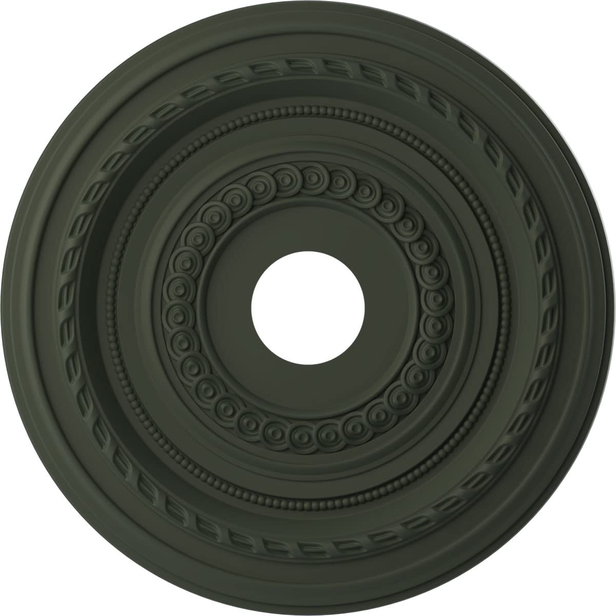 Ekena Millwork Cmp19Coghc Cole Thermoformed Pvc Ceiling Medallion (Fits Canopies Up To 5 1/8''), 19''Od, Ultracover Satin Hunt C