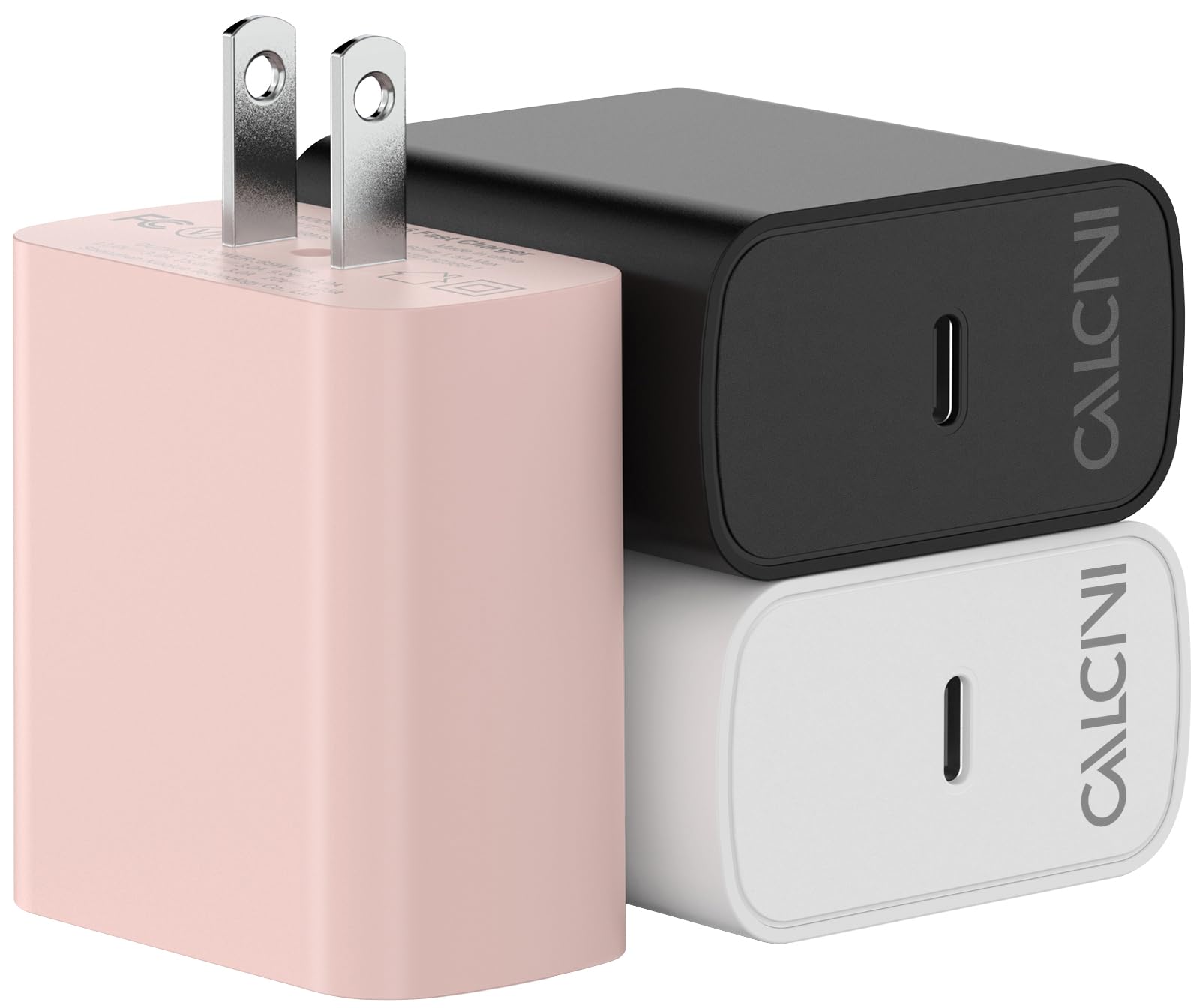 Usb C Charger Block Calcini 3 Pack Gan 65W Pd Compact Fast Type C Wall Charger For Laptop Charger Power Adapter Macbook Pro/Air,