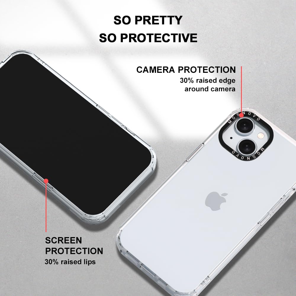 Mosnovo Case For Iphone 15 Plus, [Buffertech 6.6Ft Military Grade Drop Protection] [Anti Peel Off Tech] Clear Tpu Bumper Phone C