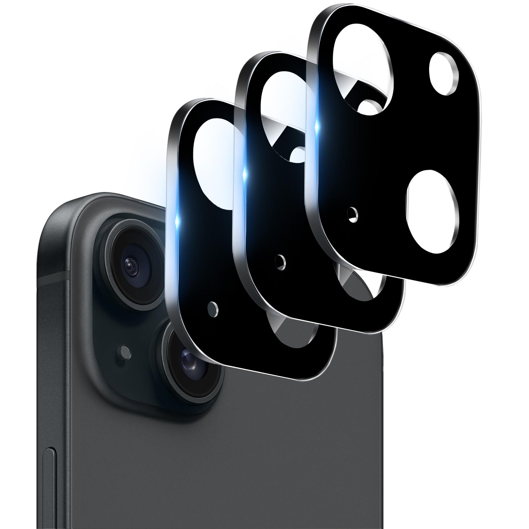 Dengduoduo ?3 Pack Camera Lens Protector For Iphone 14 6.1'' & Iphone 14 Plus 6.7'', Tempered Glass, Ultra Hd, 9H Hardness, Anti