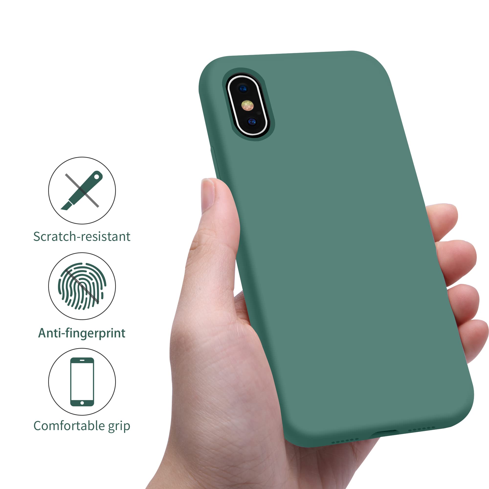 Otofly Compatible With Iphone X Case,Ultra Slim Fit Iphone Xs Case Liquid Silicone Iphone 10 Case With Full Body Protection Anti