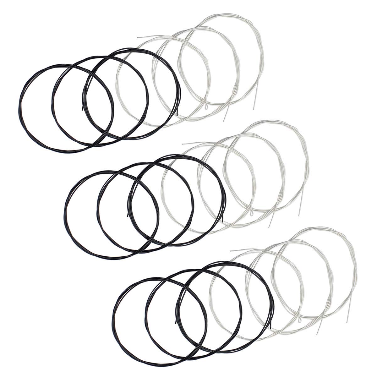 Jysun Classical Guitar Strings 3 Full Sets With Black Nylon For E 1St B 2Nd G 3Rd And Nylon Core Silver Plated Copper Wound For 