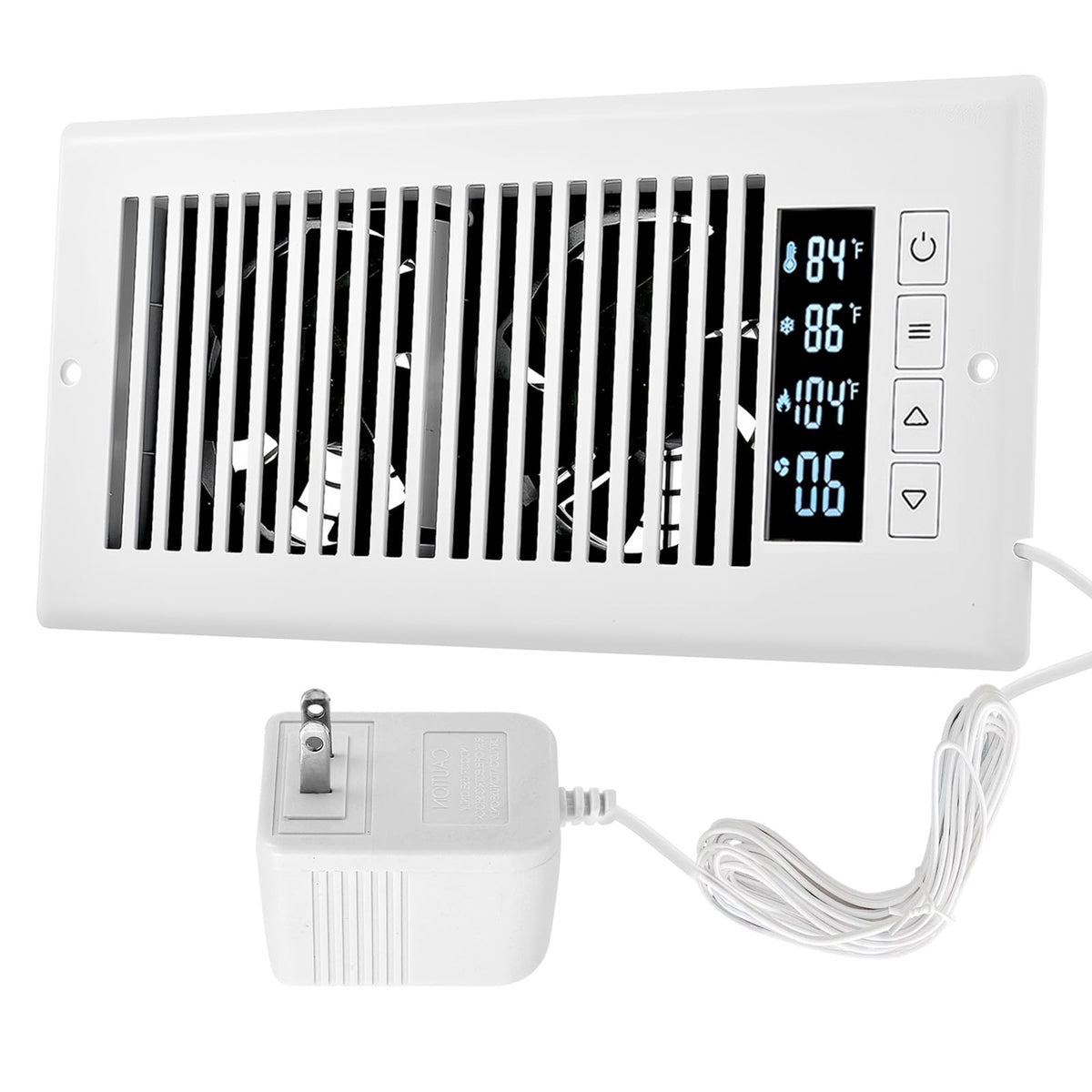 Midcvfrun Smart Register Booster Fan 4    X 10    With Thermostat Control Intelligent Heating Cooling Trigger, 10 Fan Speed Adju