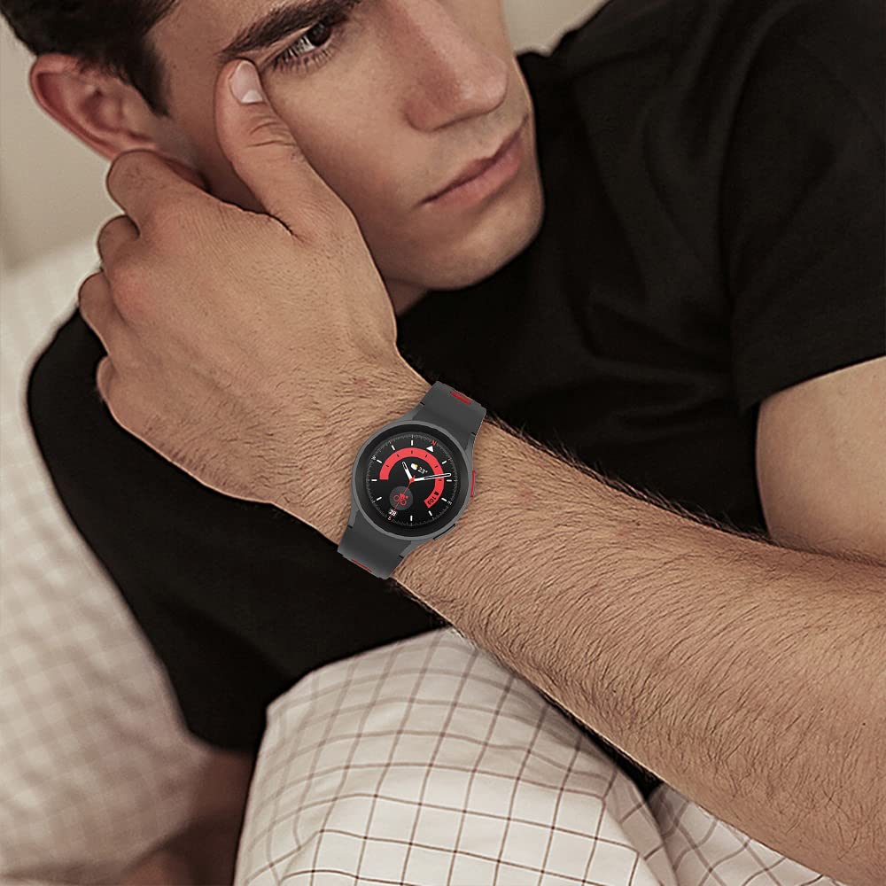 For Galaxy Watch 7/6/5/4/Fe 40Mm 44Mm Bands, No Gap Soft Silicone Sport Strap Wristbands Compatible With Samasung Galaxy Watch 7