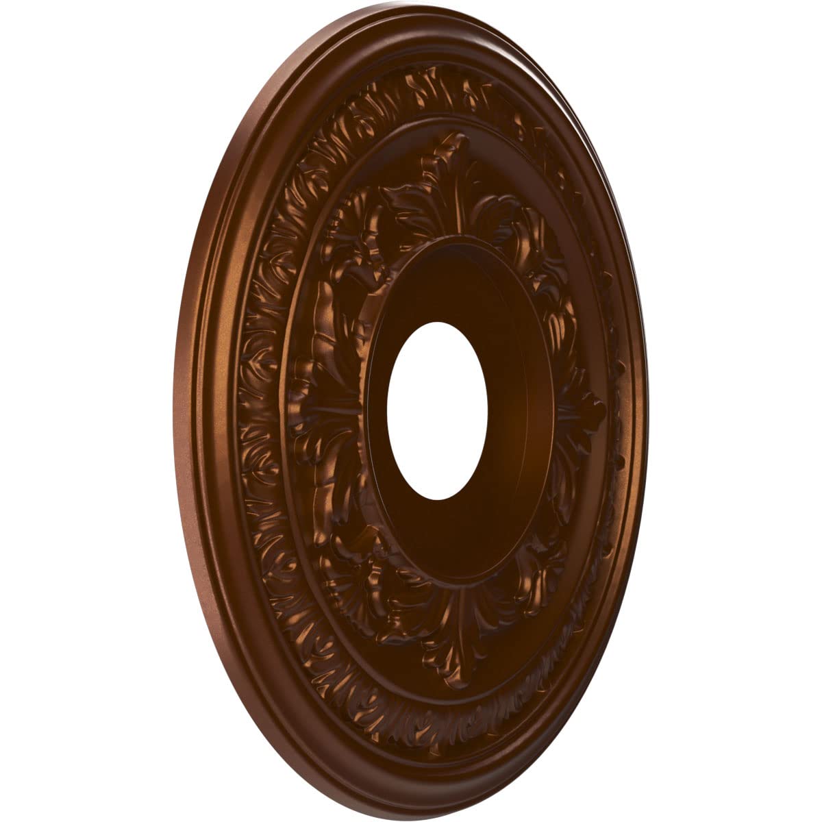Ekena Millwork Cmp16Bacdc Baltimore Thermoformed Pvc Ceiling Medallion (Fits Canopies Up To 6 1/2), 16Od X 3 1/2Id X 1P, Metalli