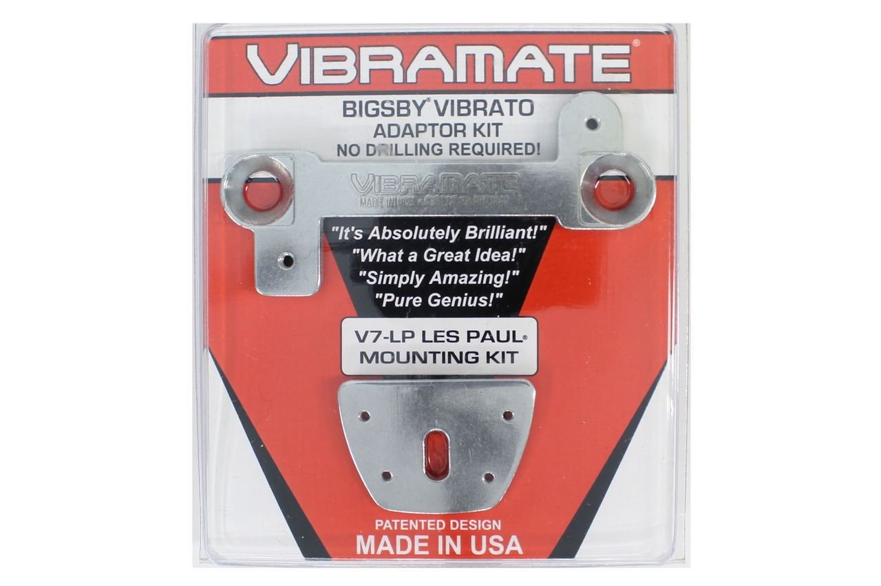 Vibramate V7 Lp Mounting Kit For Bigsby B7 Carved Top Les Paul Guitars, Chrome