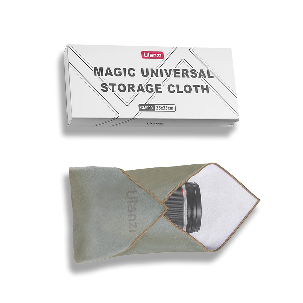 ULANZI Magic Universal Storage Cloth, Easy Wrapping and Safe Protection from Collissions， Bumping and Friction for Camera & Digital Accessories (35 * 35cm)