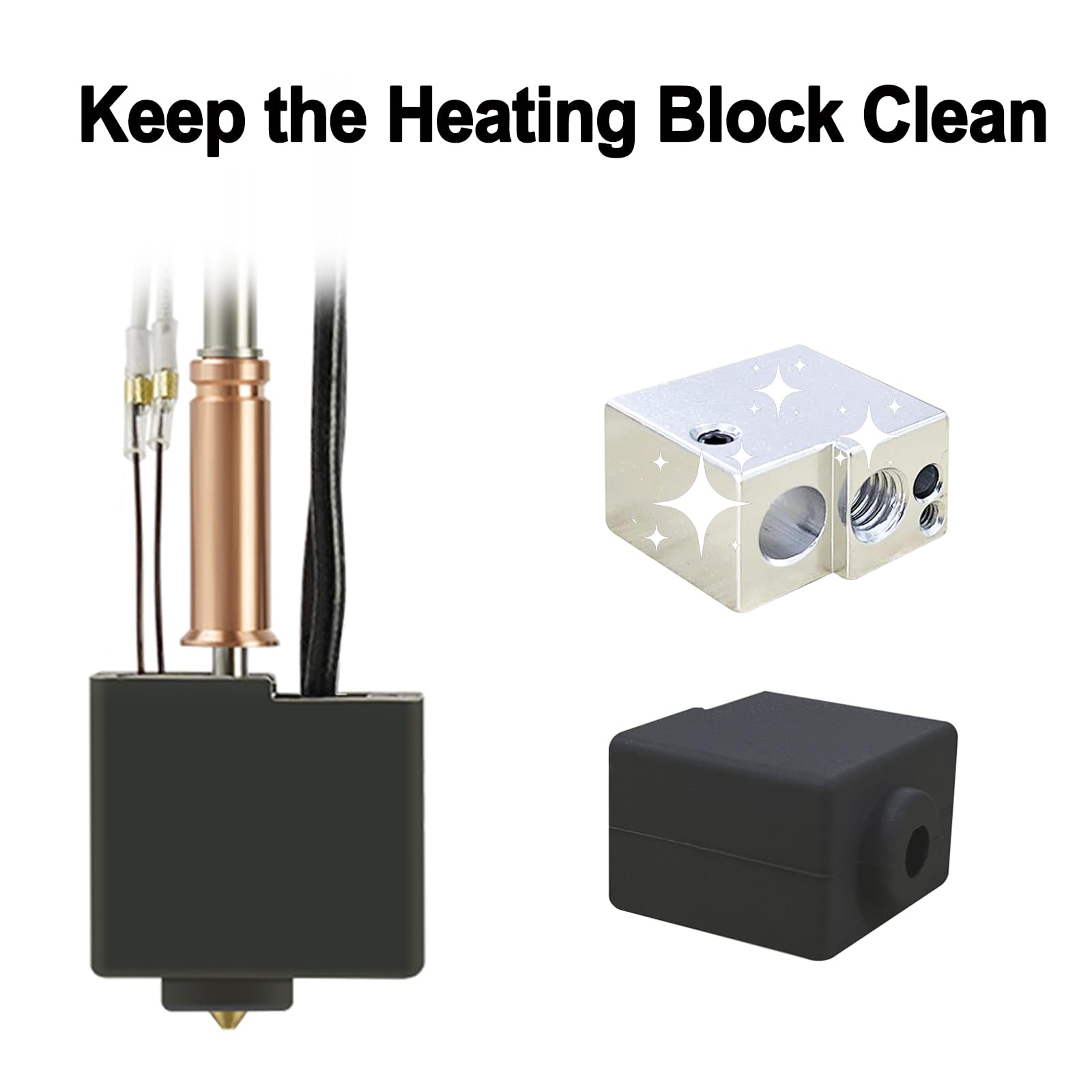 Hikudiy 6Pcs Kobra 3 Combo Silicone Socks, 300C High Temperature Heater Block Silicone Cover For Anycubic Kobra 3